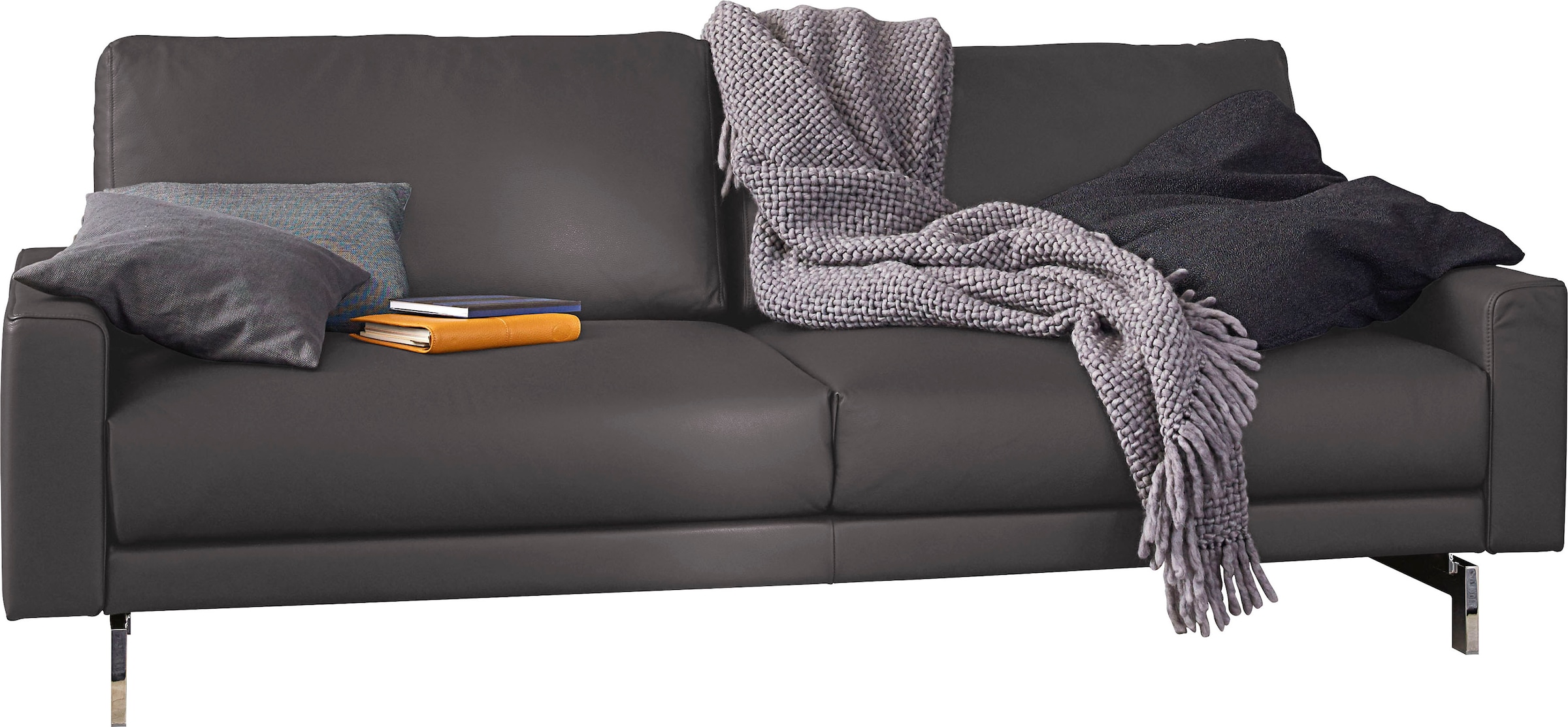 bestellen chromfarben Armlehne »hs.450«, niedrig, Breite glänzend, sofa 2,5-Sitzer hülsta 184 Fuß cm online