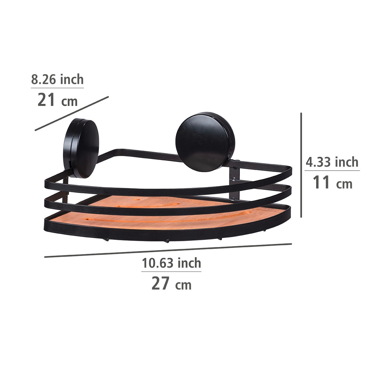 WENKO Badregal »Static-Loc® Alba«, Eckablage, Befestigen ohne bohren