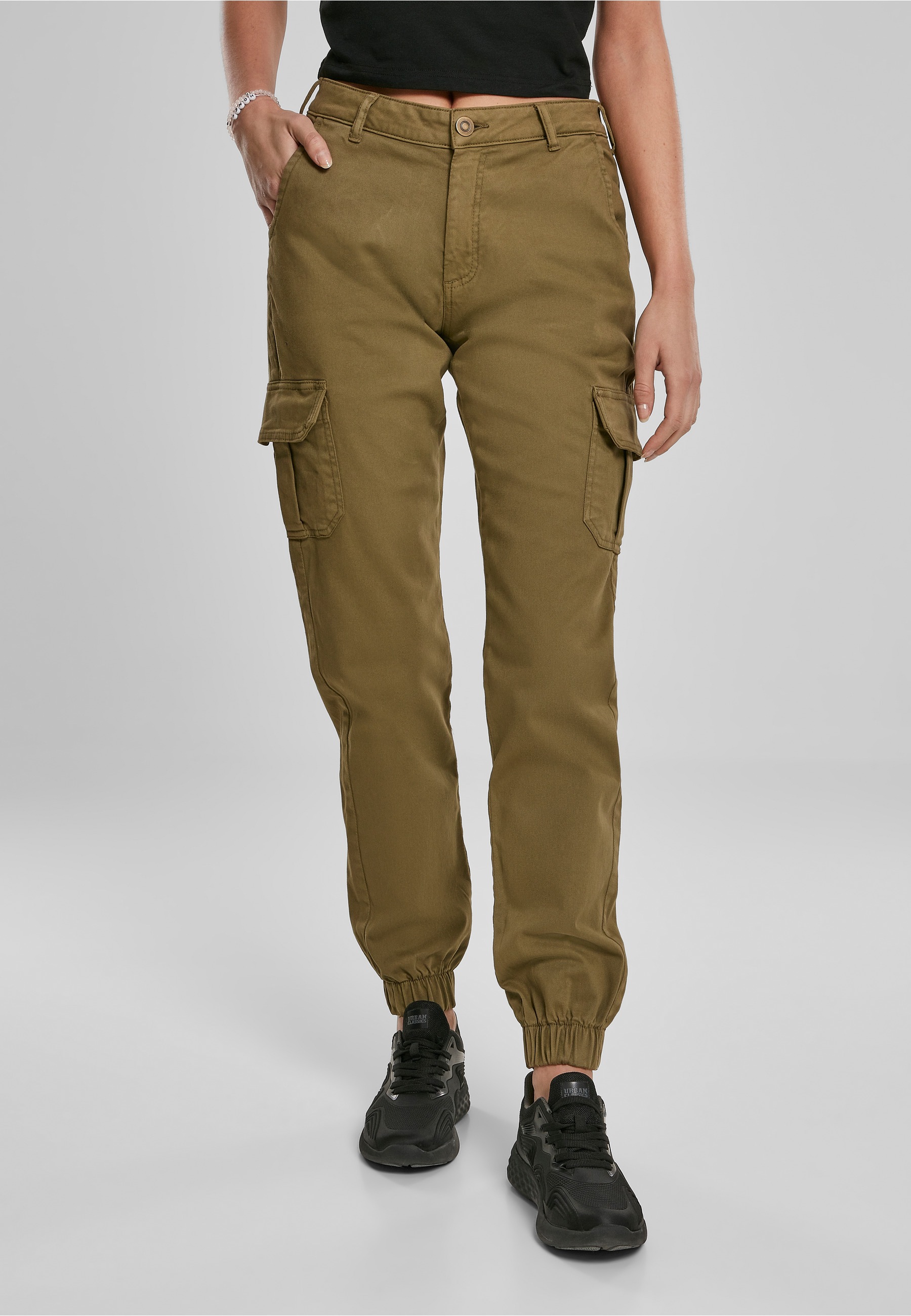 URBAN CLASSICS Cargohose »Urban Classics Damen Ladies High Waist Cargo Pants«