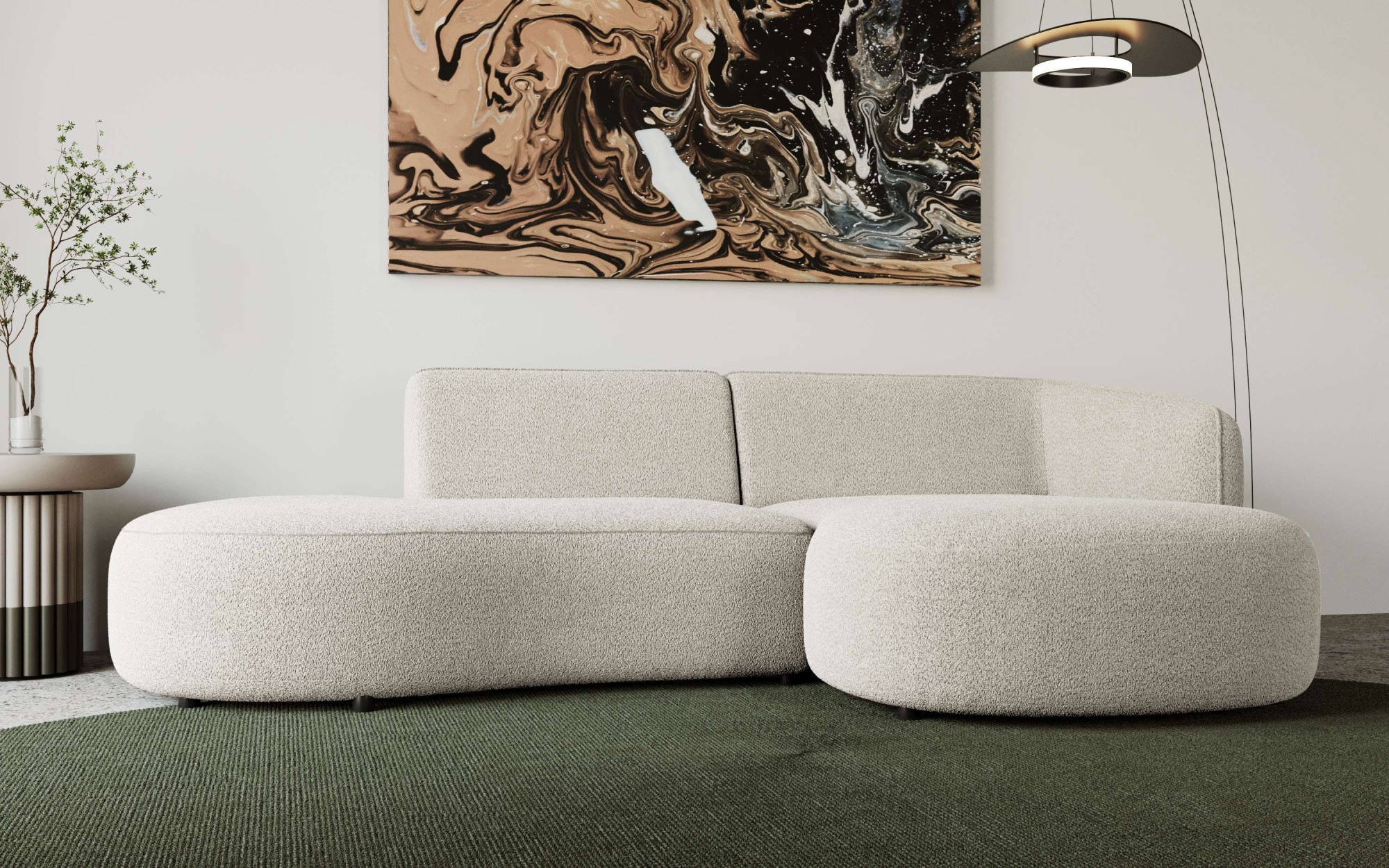 andas Ecksofa »Ostrup«, schlichtes modernes Design, in verschiedenen Farben