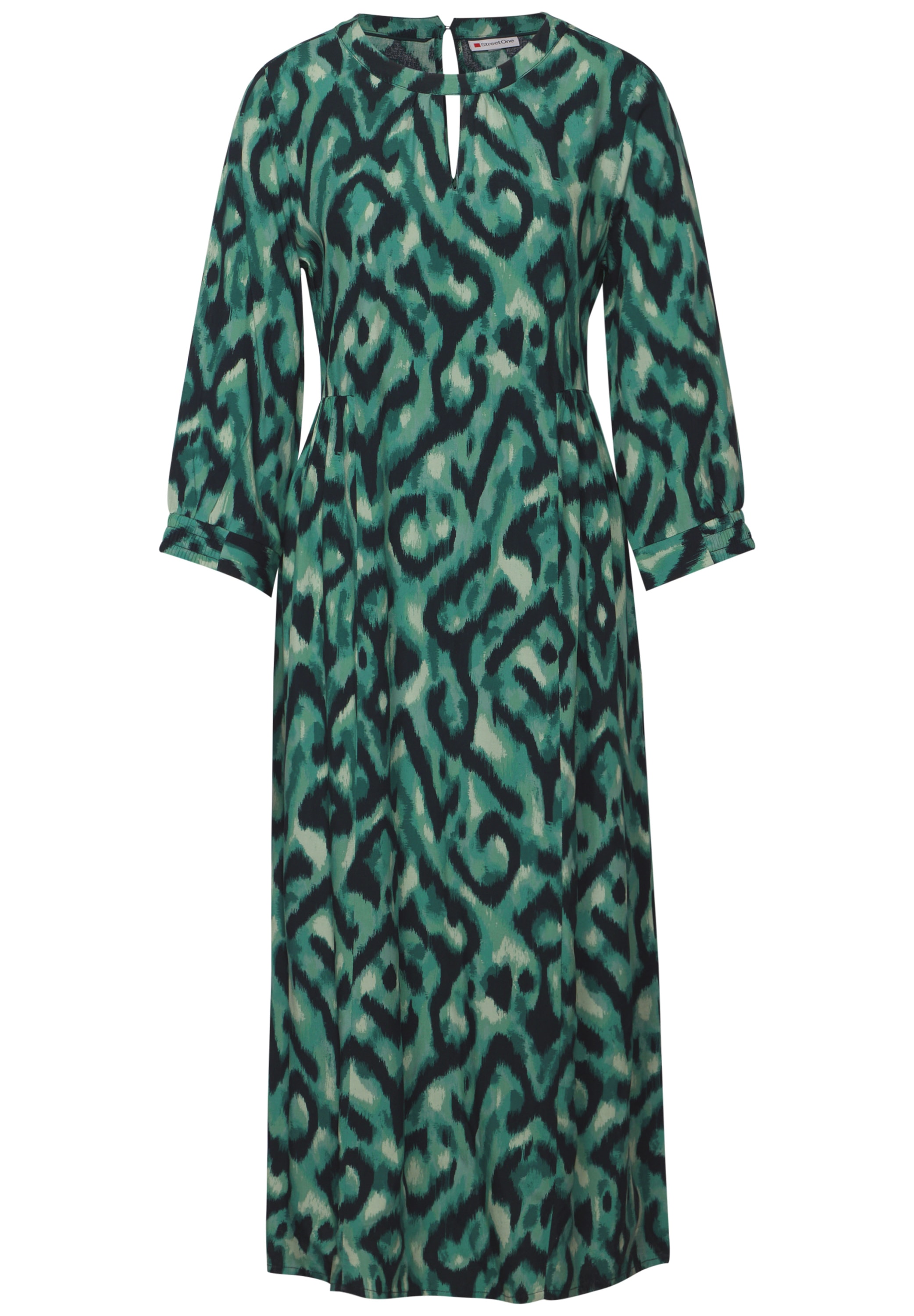 STREET ONE Midikleid, 3/4 Arm mit grafischem Muster
