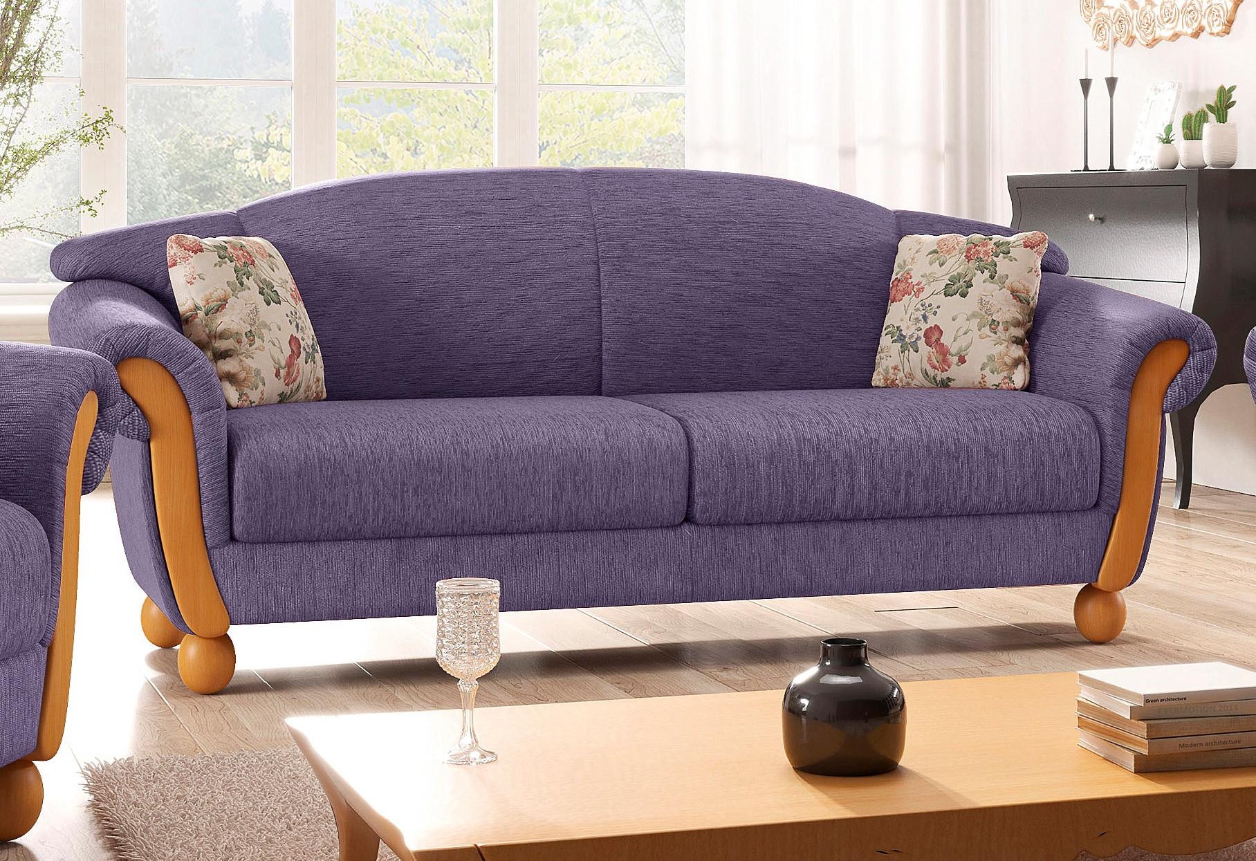 Home affaire 3-Sitzer »Milano, bequemes Sofa mit geschwungenen Armlehnen, L günstig online kaufen