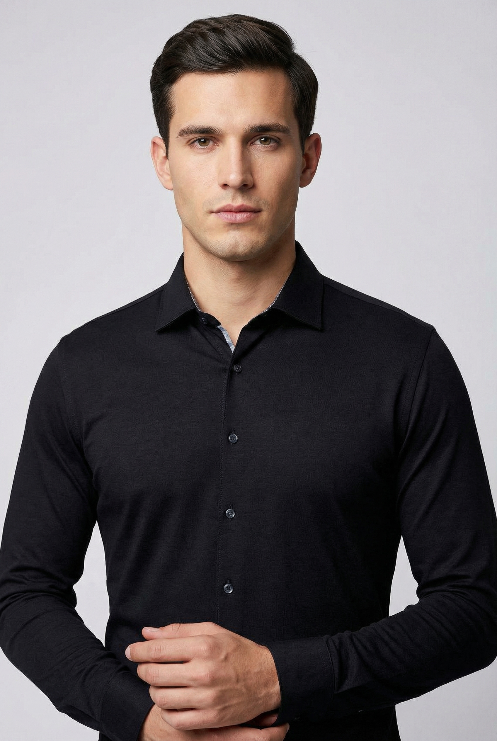 DESOTO Langarmhemd »Jerseyhemd Casual Kent«