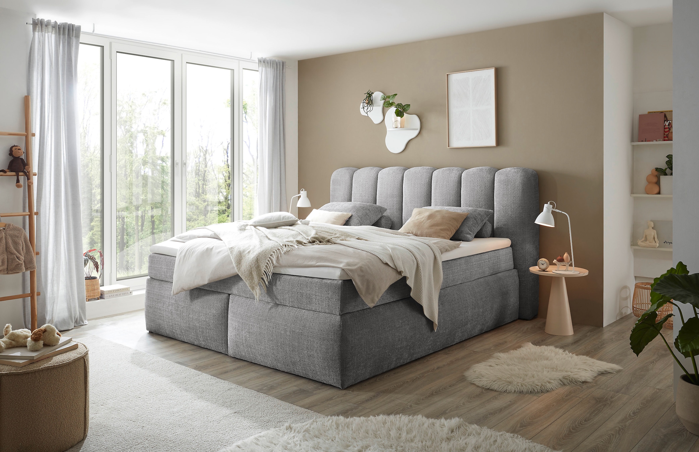 ED EXCITING DESIGN Boxspringbett »Gibsons in der Größe 200x220cm, Überlänge« erhältlich in verschiedenen Farben