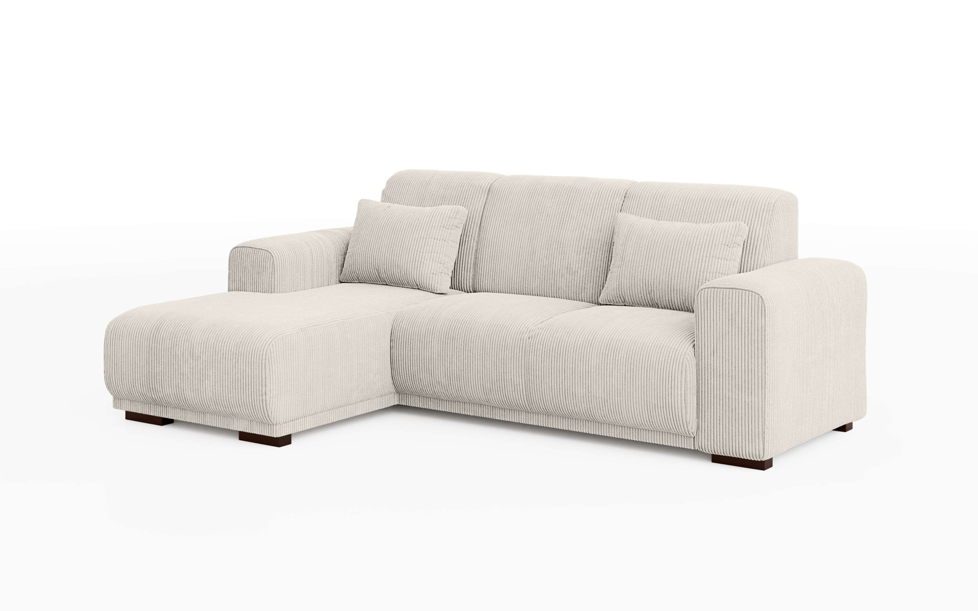 Home affaire Ecksofa »BORNHOLM L-Form mit Recamiere, Maße B/T/H: 234/162/85 cm«, Recamiere links oder rechts bestellbar, Wellenfederung, inkl. 2 Kissen