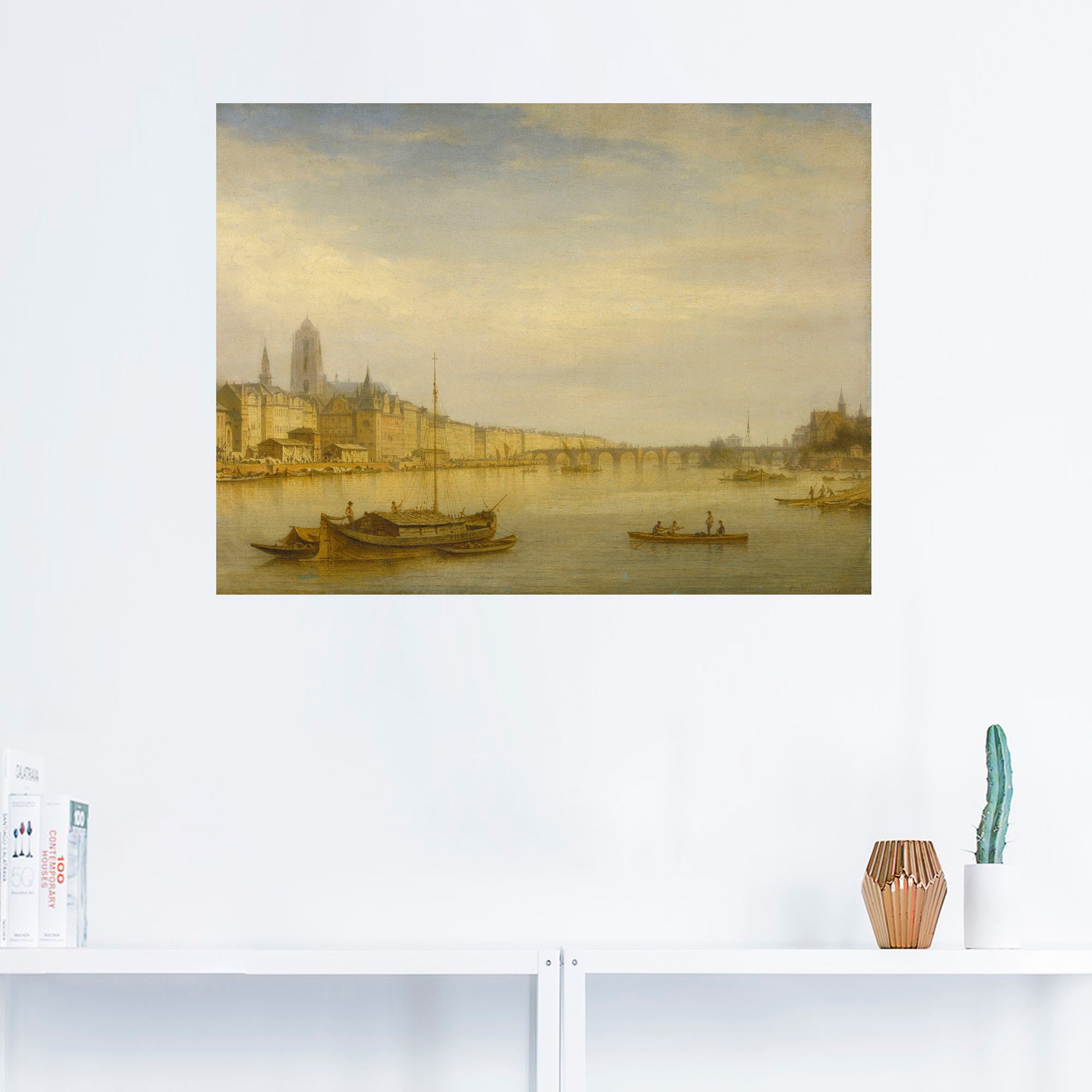 Artland Wandbild »Frankfurt am Main Ansicht von Westen aus«, Europa, (1 St.), als Leinwandbild, Wandaufkleber oder Poster in versch. Größen