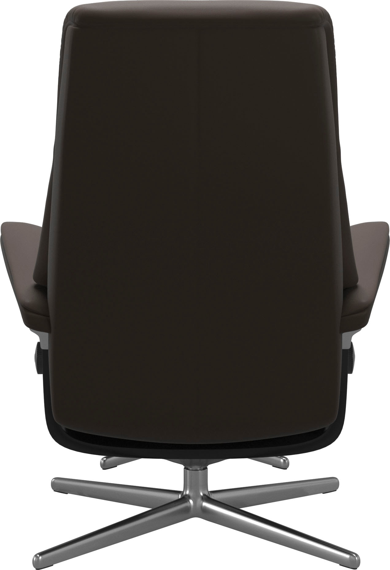 Stressless® Relaxsessel »View«, (Set, Relaxsessel mit Hocker), mit Hocker, mit Cross Base, Größe S, M & L, Holzakzent Schwarz