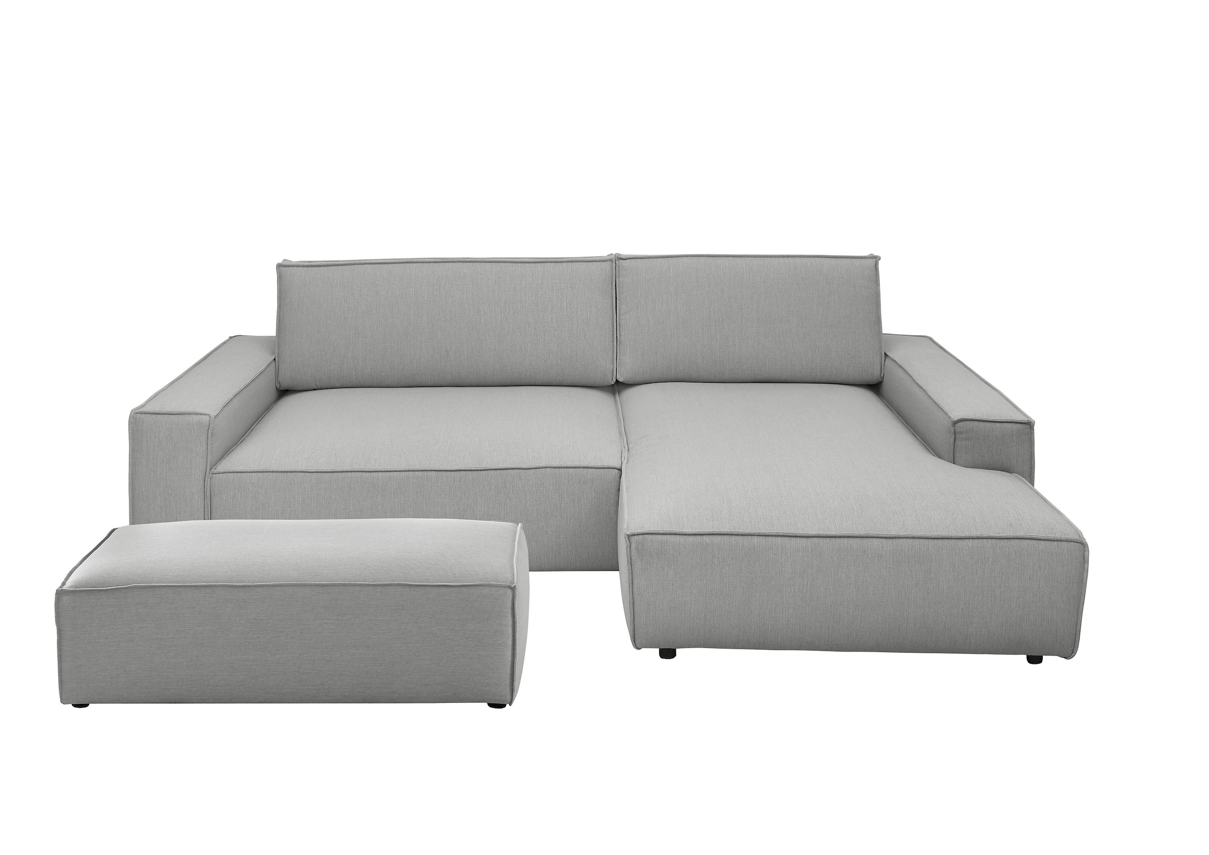 Home affaire Polsterecke »NEU: SHERWOOD XXL tief, L-Form mit Schlaffunktion, Big-Sofa mit Hocker«, (Set, 2 St.), stellbar zum Schlafsofa (Krokodilverbinder), Cord, Leinenoptik