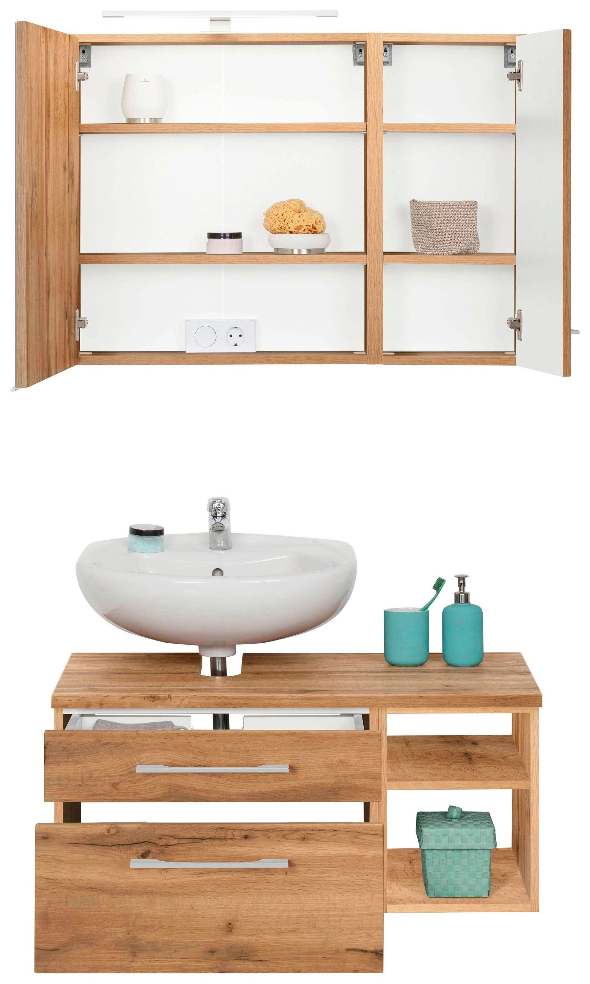 welltime Badmöbel-Set »Davos« 3 Stk. tlg. günstig online kaufen