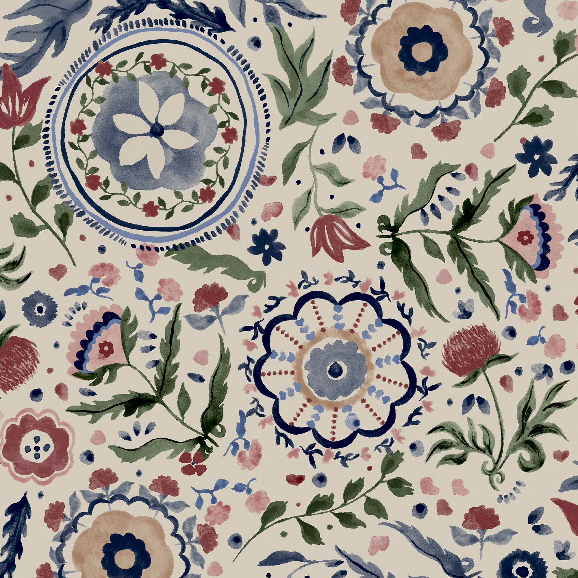 Joules Vliestapete »Festival Flowers Antique« geblümt glatt Design Tapeten