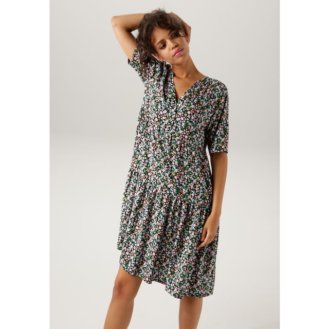 Aniston CASUAL Sommerkleid, mit buntem Minimal-Blumendruck online kaufen