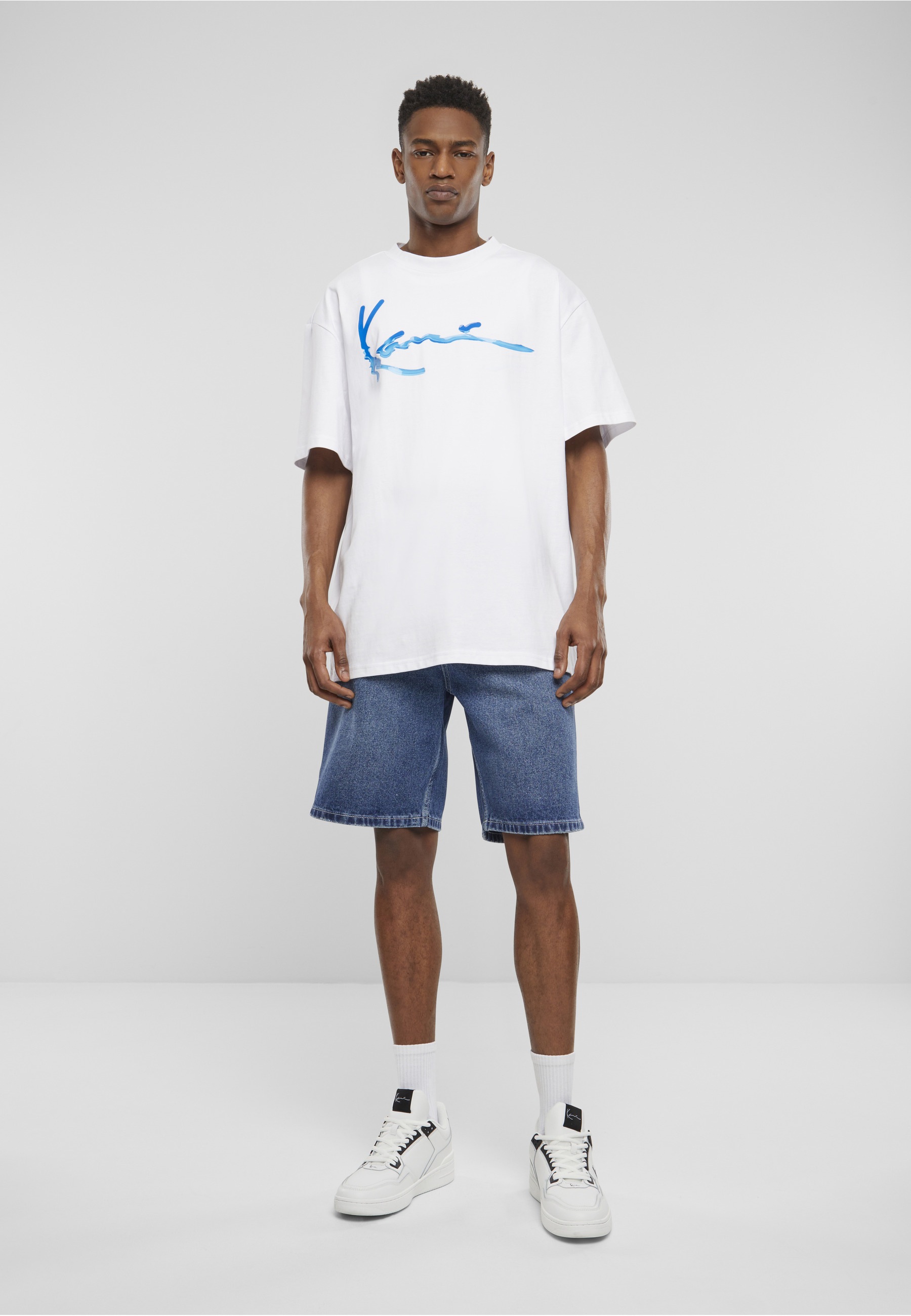 Karl Kani Jeansshorts »Karl Kani Herren Karl Kani OG Old English Denim Shorts« 1 Stk.