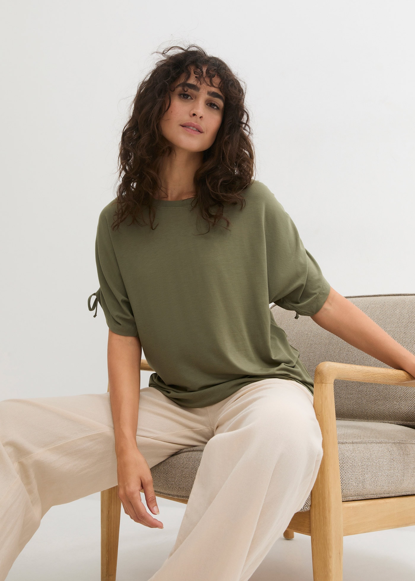 bonprix T-Shirt , Shirt aus fließender Viskose
