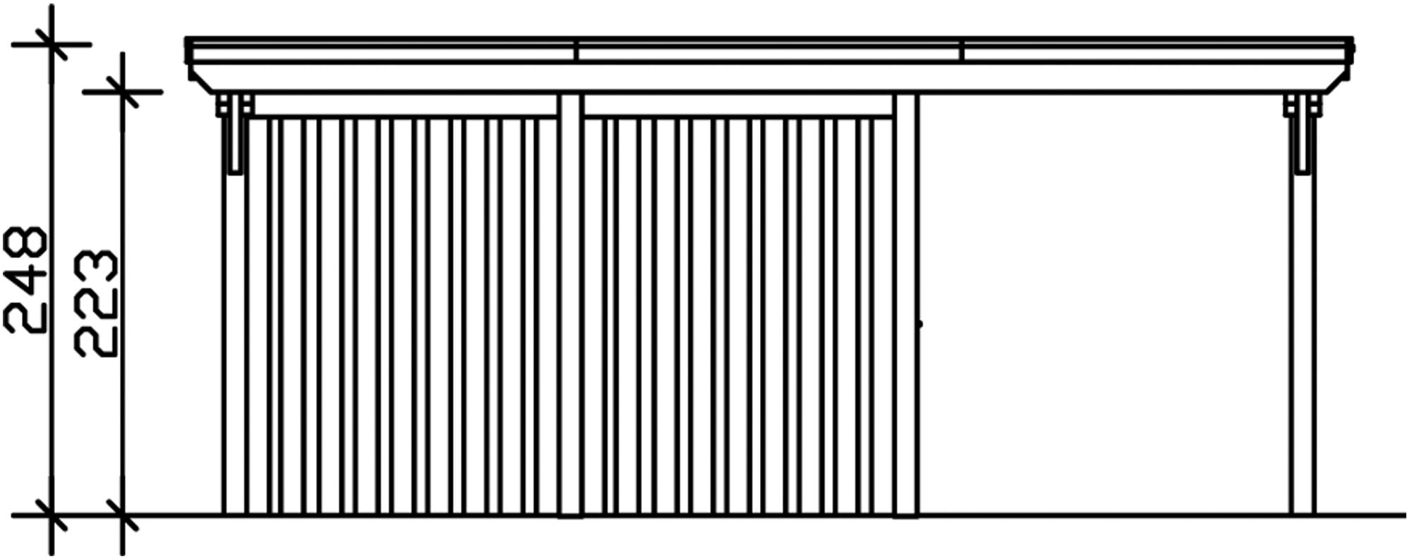 Skanholz Doppelcarport »Emsland«, Holz, 550 cm, Anthrazit