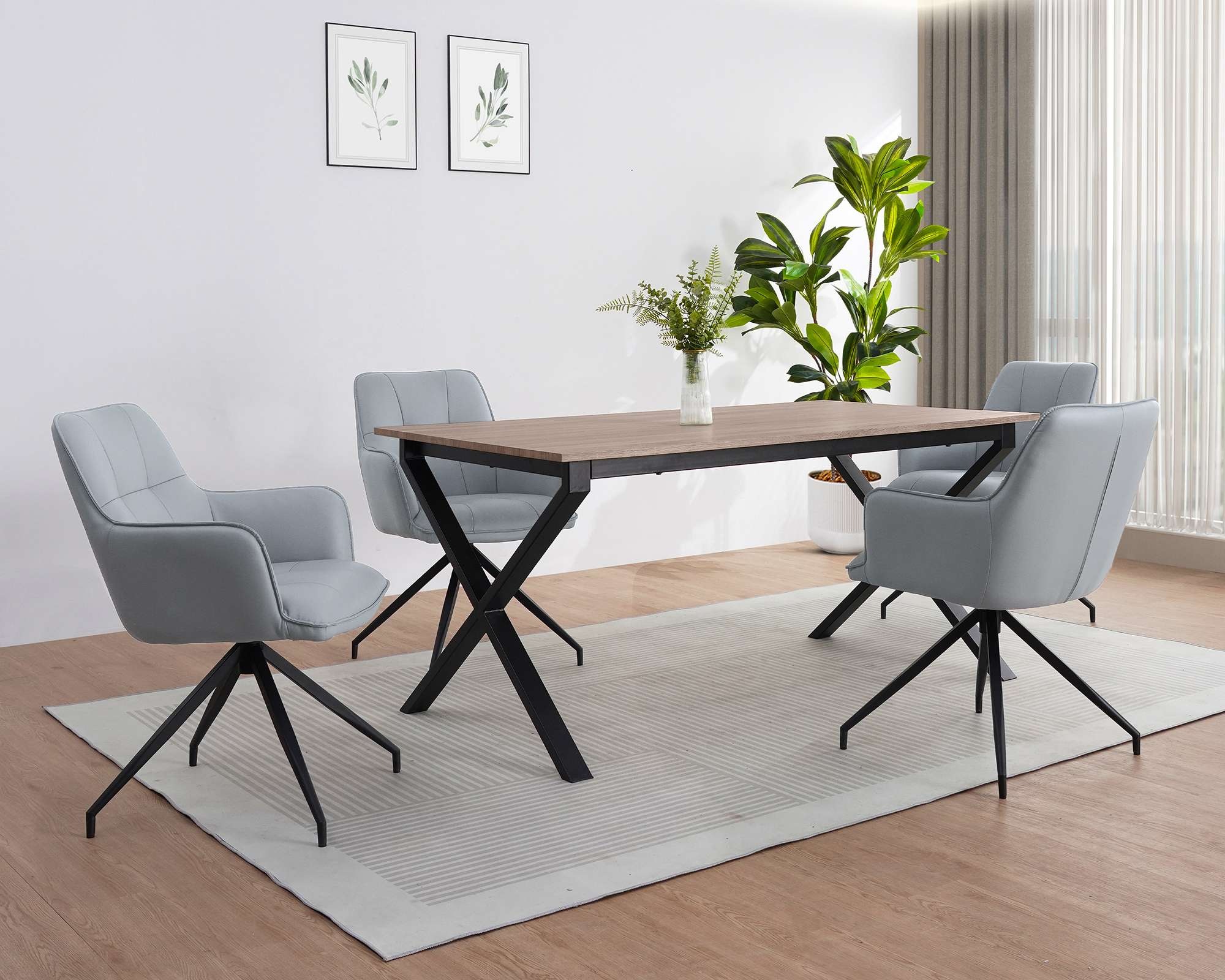 OTTO home Esstisch »Boddhi« schwarzes Metallgestell, Plattenvarianten wählb günstig online kaufen