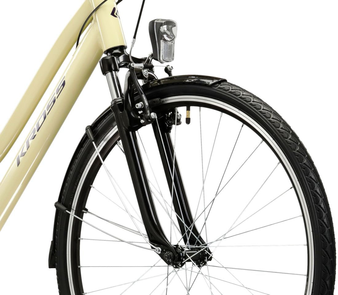 Kross Trekkingrad »Damen-Trekkingrad 28" Trans 1.0 Natur 21 Gänge« 21 Gang Shimano TOURNEY TY300 Schaltwerk Kettenschaltung