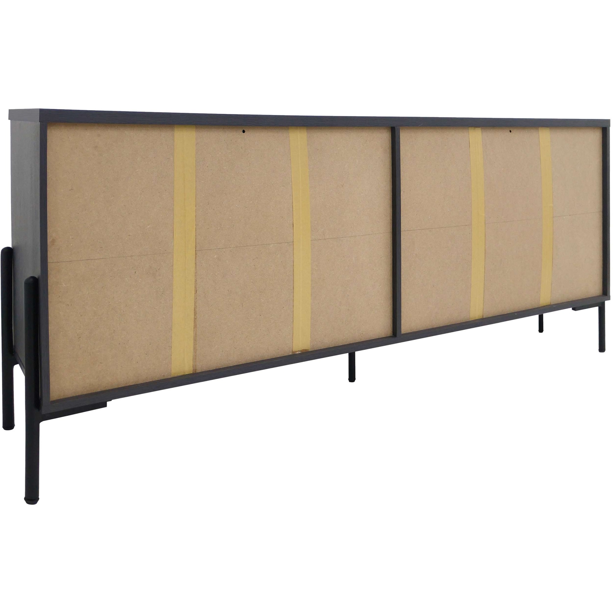 Leonique Sideboard »Eadwine« Kommode, Push-to-open, Türen mit Fischgräten Muster, Breite 175 cm