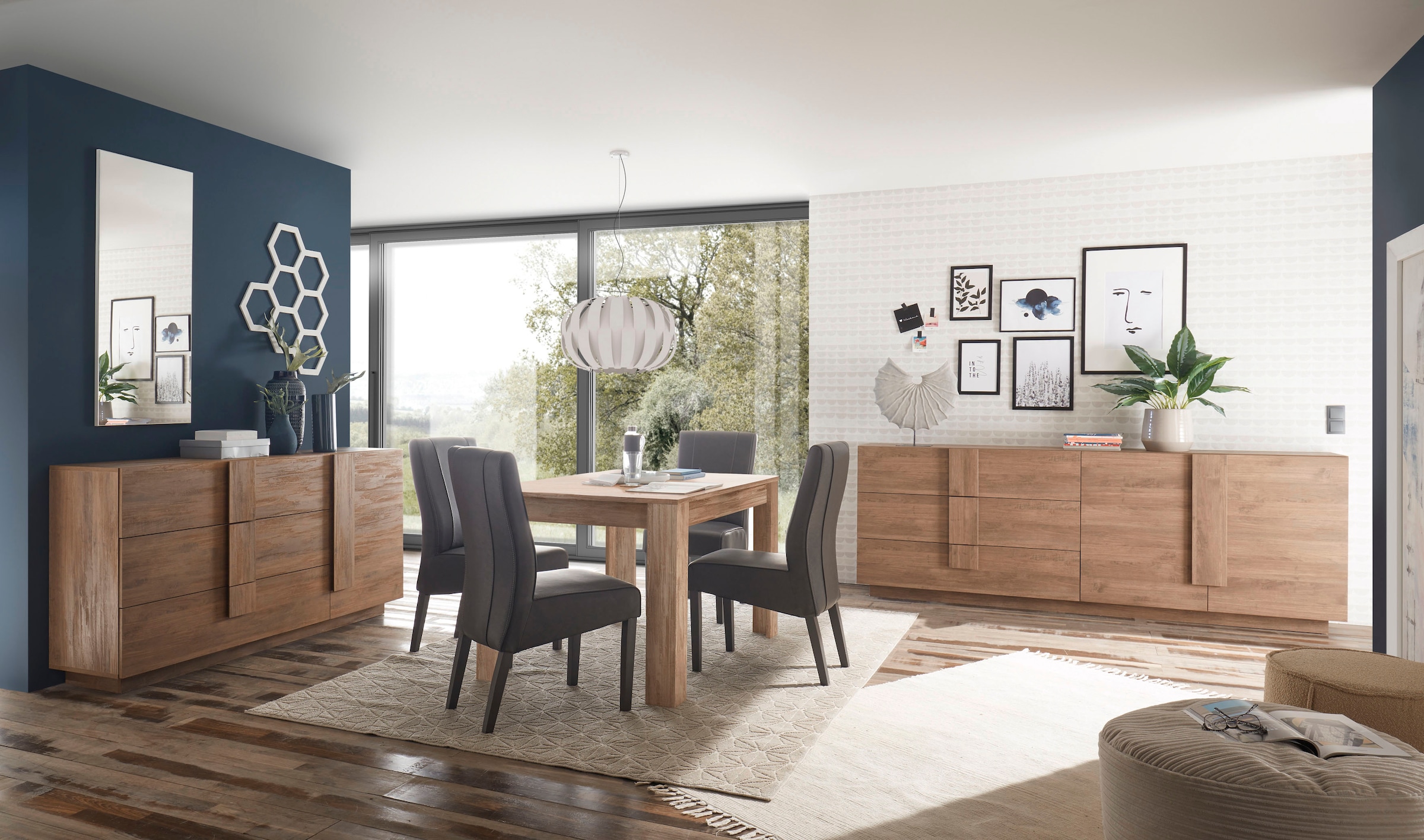 INOSIGN Sideboard »Jupiter«, Breite 241 cm mit 3 Schubkästen