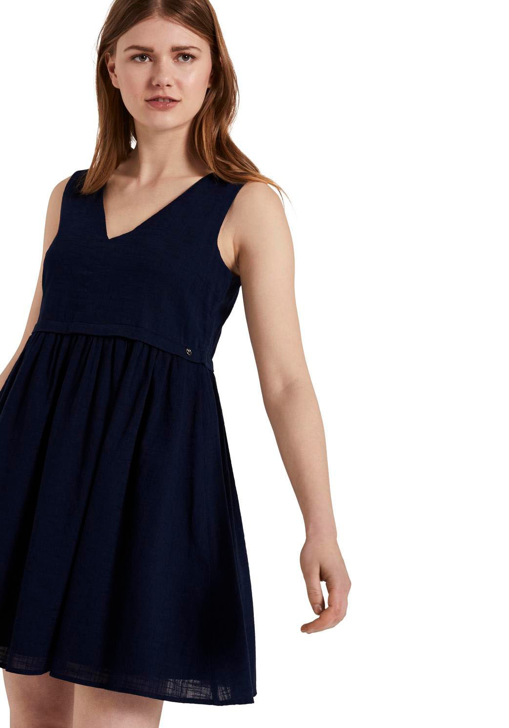 Tom Tailor Denim Sommerkleid Mit Knopfleiste Am Rucken