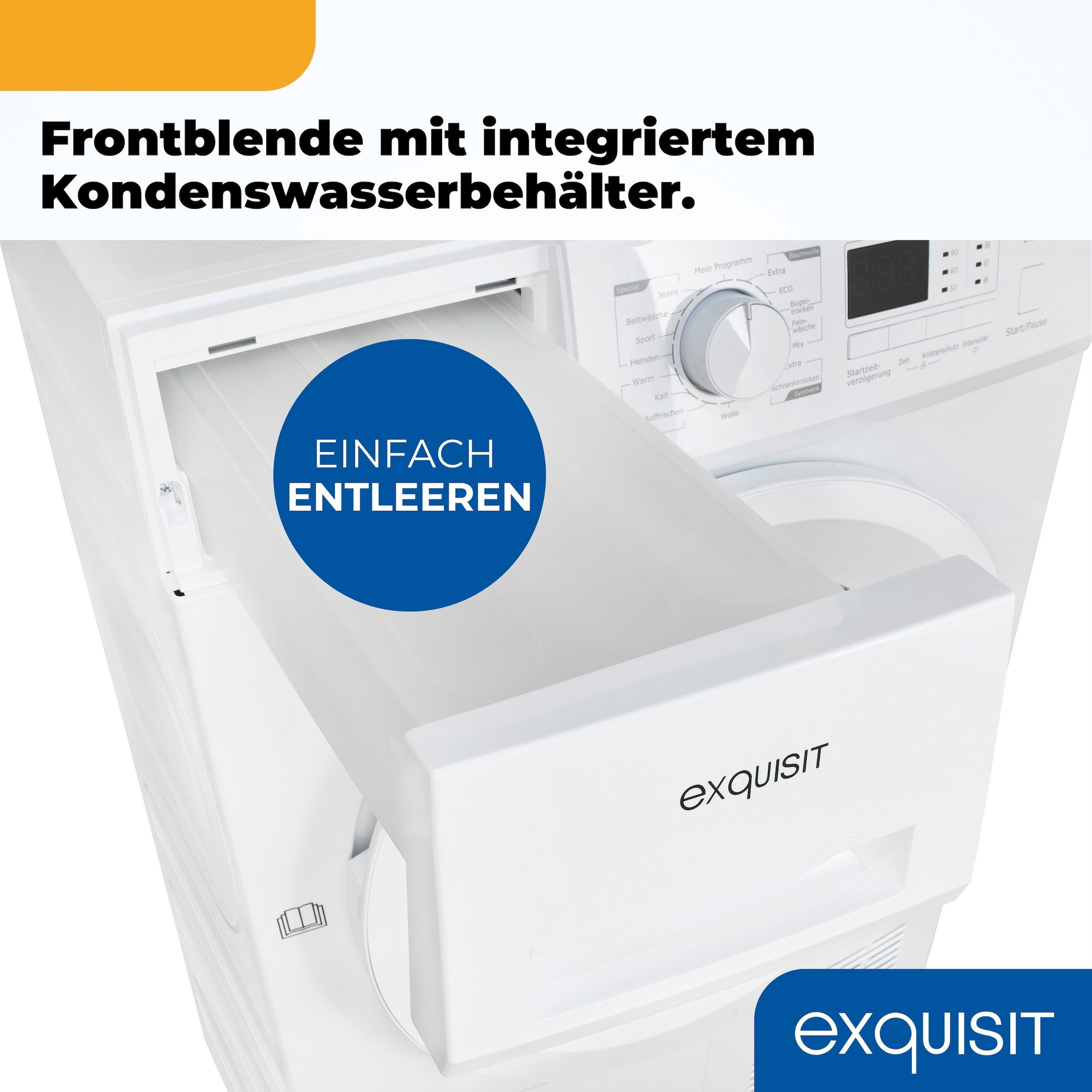 exquisit Wärmepumpentrockner »TWP701-030E weiss«