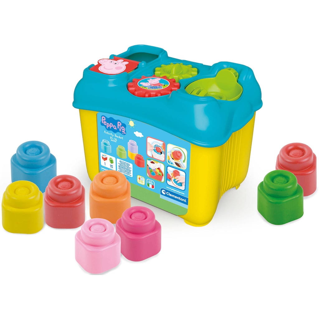 Clementoni® Spielbausteine »Baby Clementoni, Clemmy - Peppa Pig Aktivitäts-Eimer«