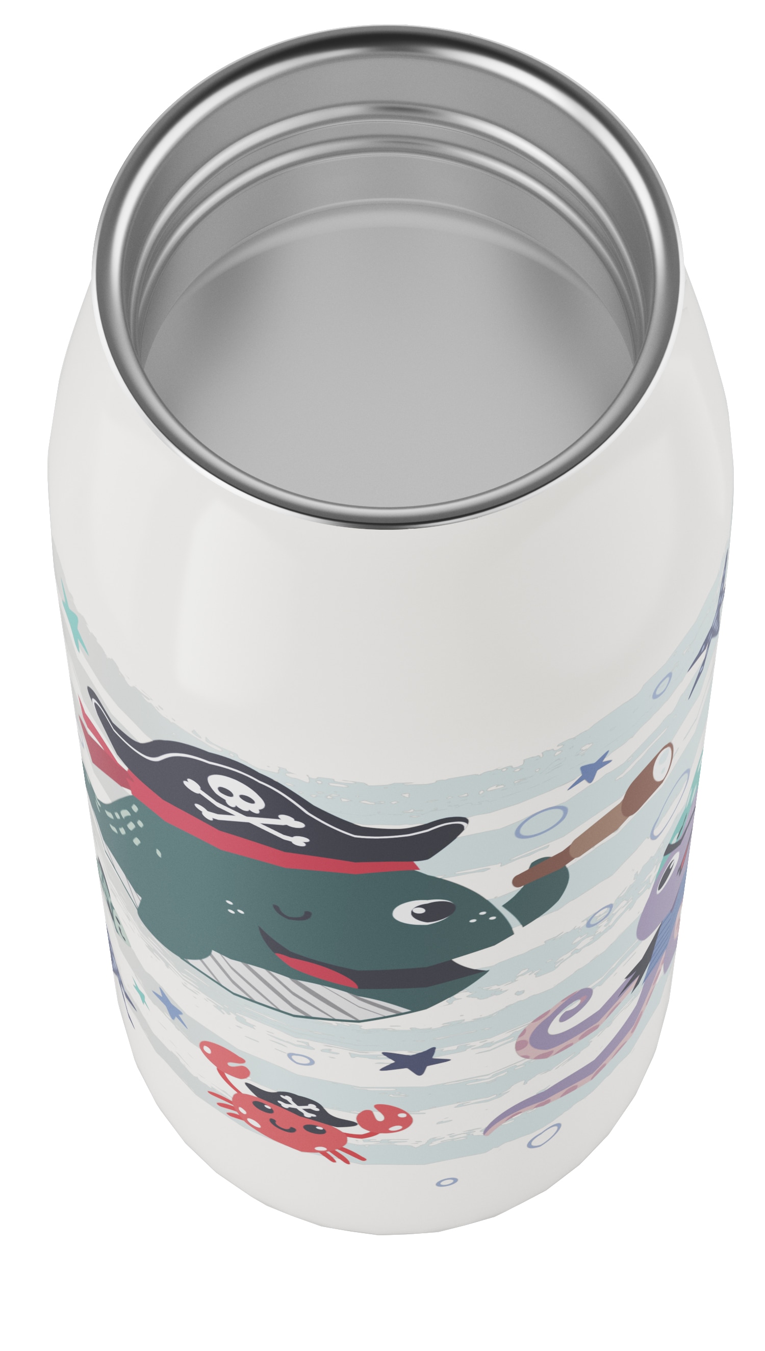 Alfi Isolierflasche »KIDS ISO BOTTLE, Edelstahlkörper, spülmaschinenfest«, (1 tlg.), 12h heiß & 24h kalt, Trinköffnung mit konsistentem Trinkfluss