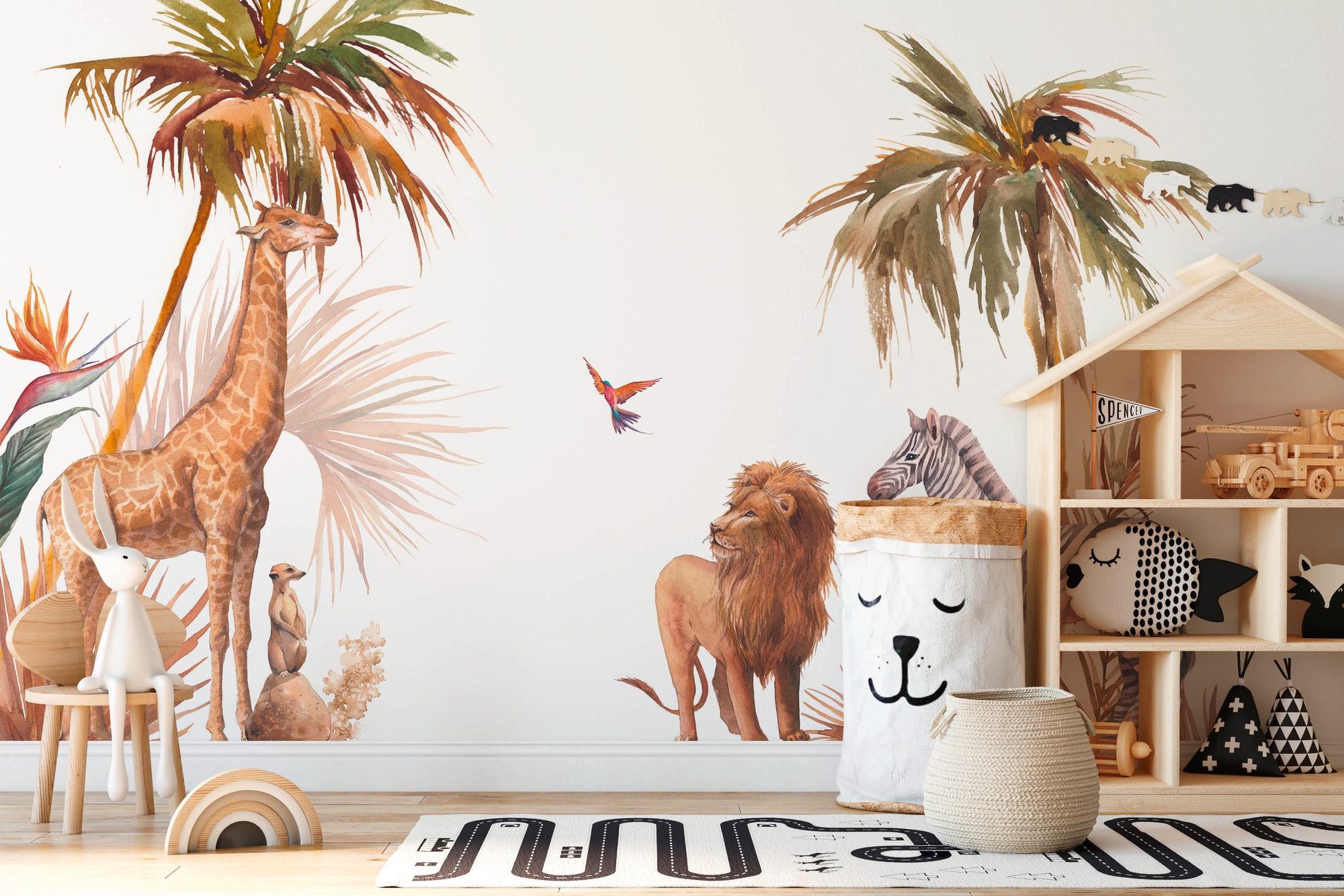 A.S. Création Vliestapete »Safari Fototapete Tiere Aquarell Beige Braun« ma günstig online kaufen