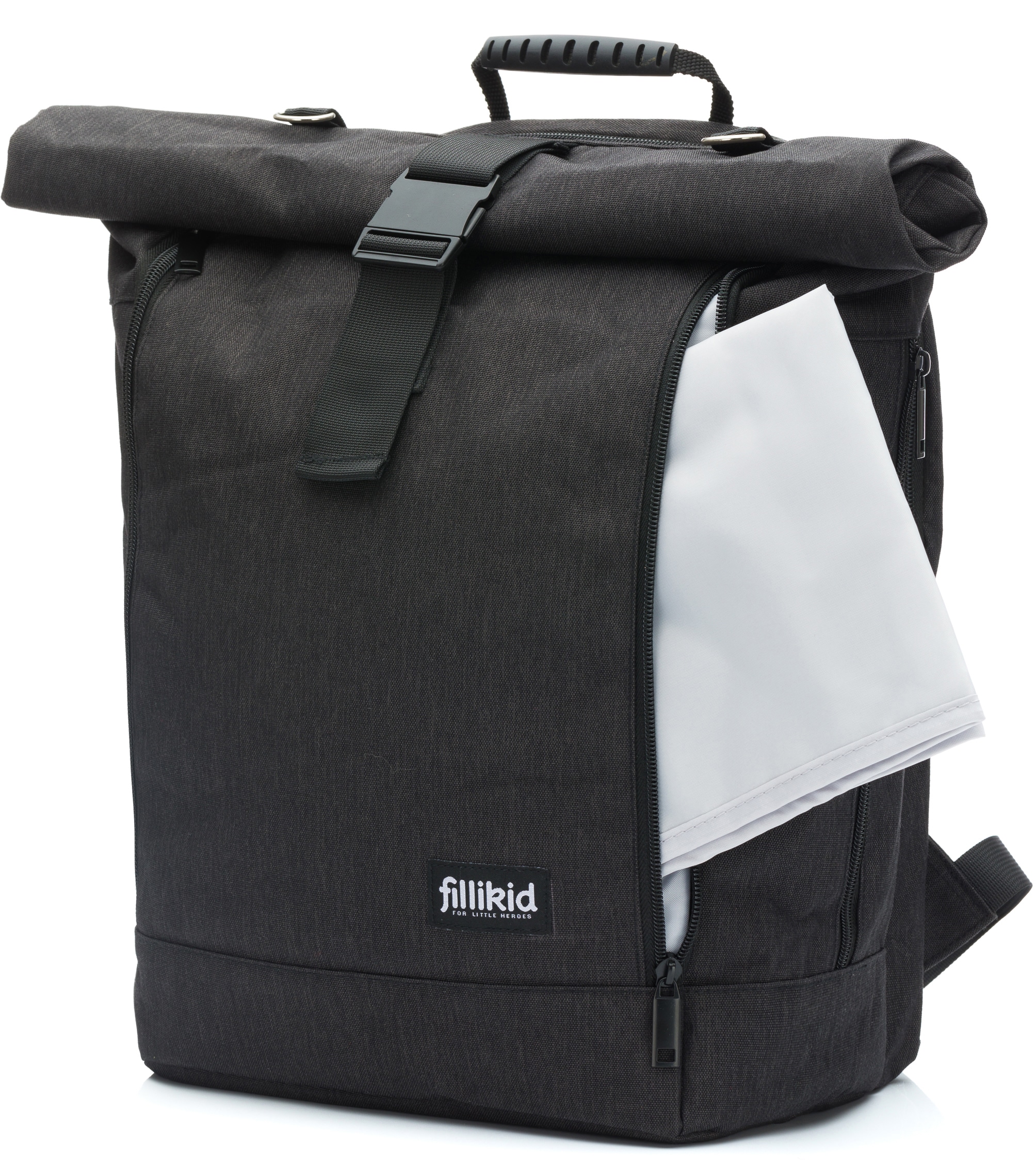 Fillikid Wickelrucksack »Dublin, schwarz«, mit Wickelauflage
