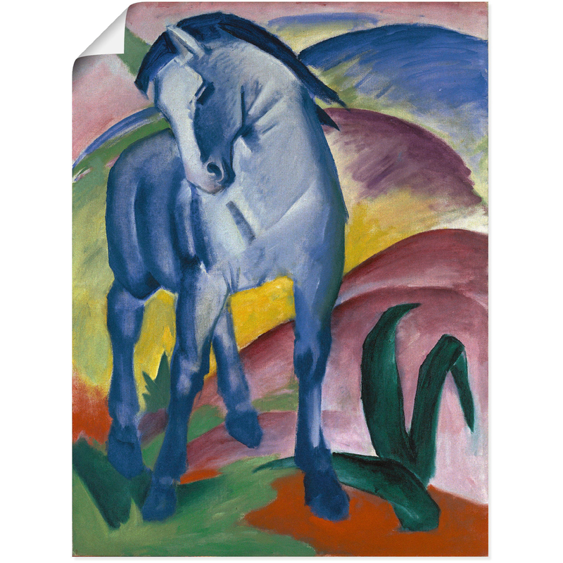 ARTLAND Wandbild »Blaues Pferd I. 1911.« Haustiere 1 Stk. tlg. als Alubild, Outdoorbild, Leinwandbild, Poster, Wandaufkleber Farbe Bild(er): bunt