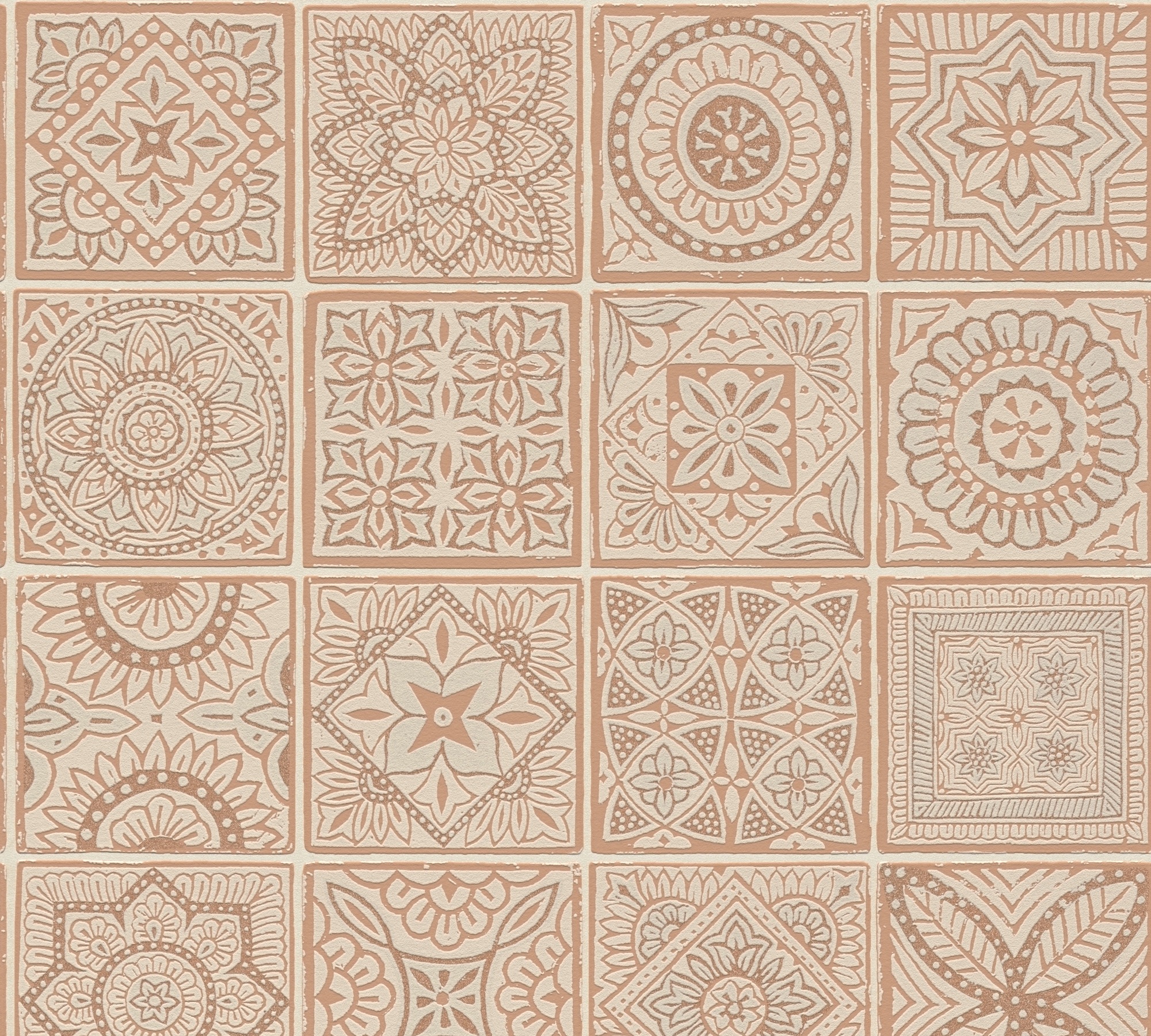 A.S. Création Vliestapete »Terra Tapete Vintage Fliesen« gemustert | matt | neutral strukturiert Fliesen-Tapete Fliesenoptik Patchwork strukturiert Glitzer Tapeten