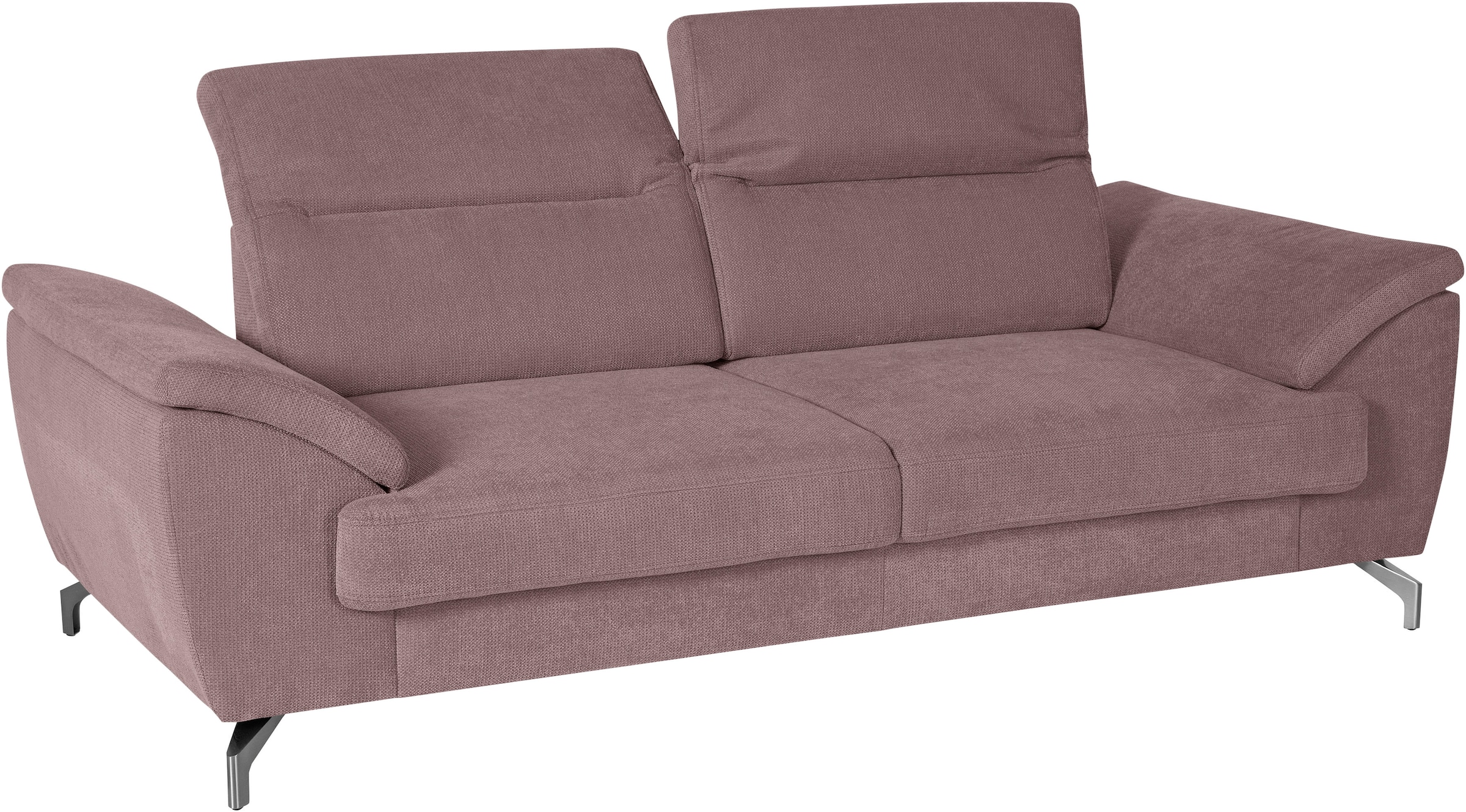 sit&more 2,5-Sitzer »Percy«, 12 cm Fußhöhe, Sitztiefenverstellung, wahlweise Kopfteilverstellung