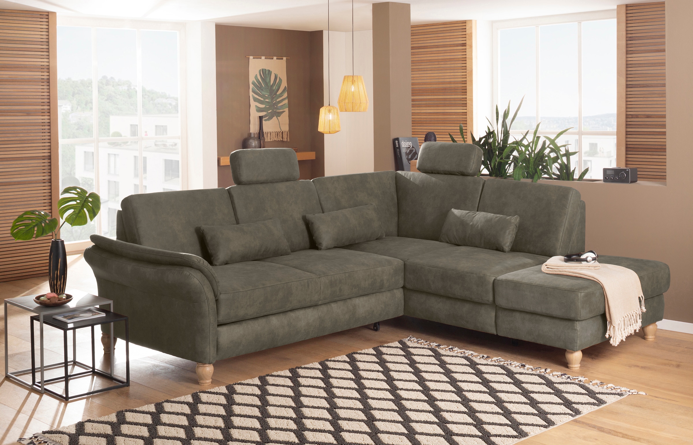 Home affaire Ecksofa »Palace L-Form« incl. Sitztiefenverstellung, wahlweise günstig online kaufen