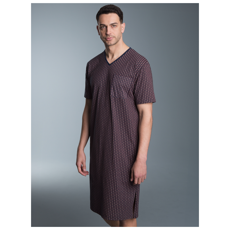 TRIGEMA Pyjama »Nachthemd mit Allover-Vintage-Print« 1 Stk. tlg. navy 3XL 3XL DELUXE-Single-Jersey