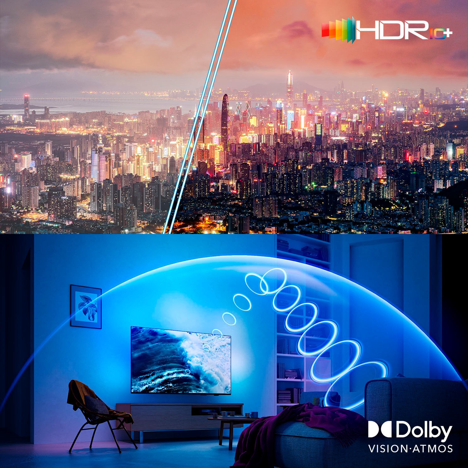 Philips OLED-Fernseher »55OLED910/12«, 4K Ultra HD, Google TV-Smart-TV