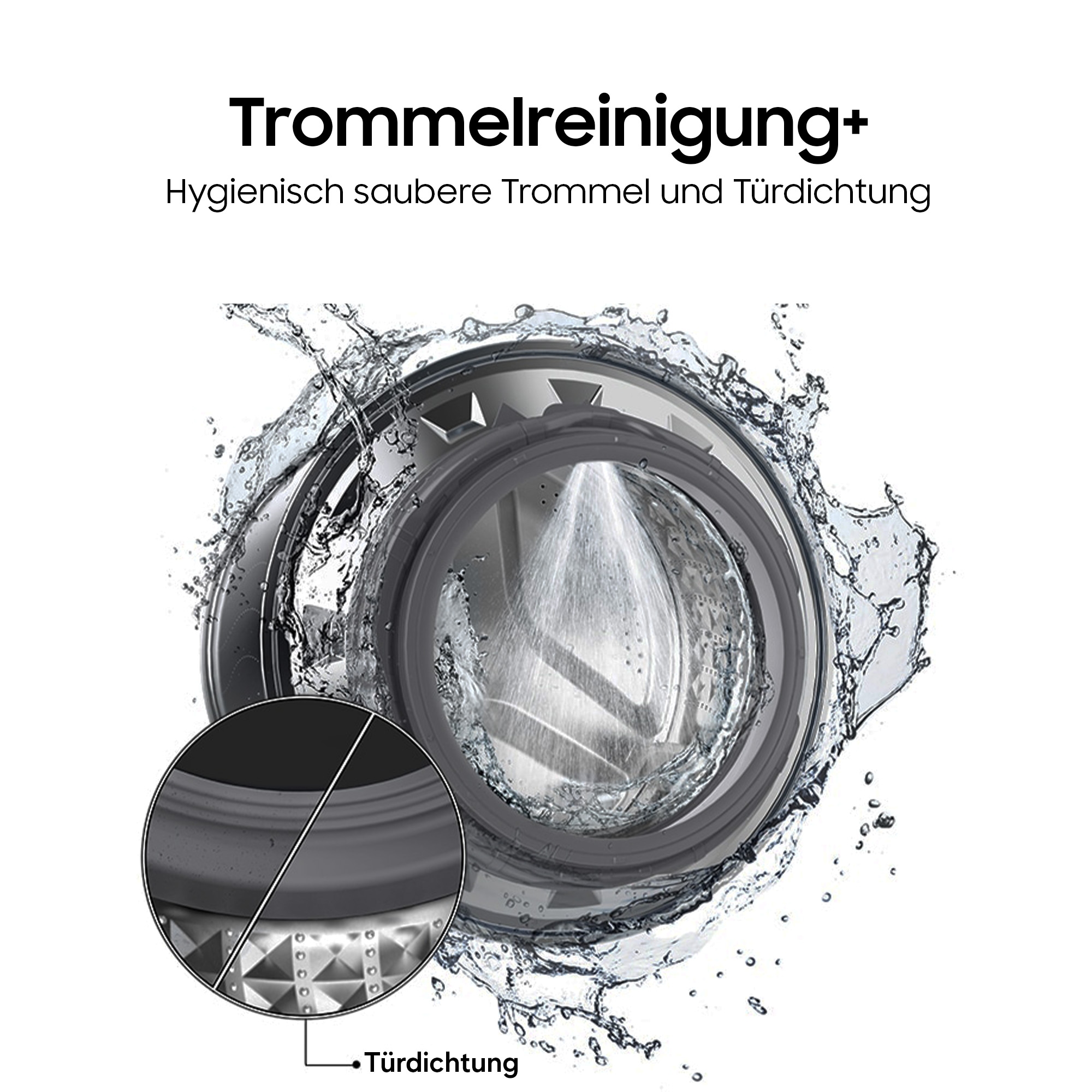 Samsung Waschmaschine WW8400D »WW11DB8B95GH« 11 kg 1400 U/min Quick Drive™ Option – Volle Waschleistung. Halbe Zeit