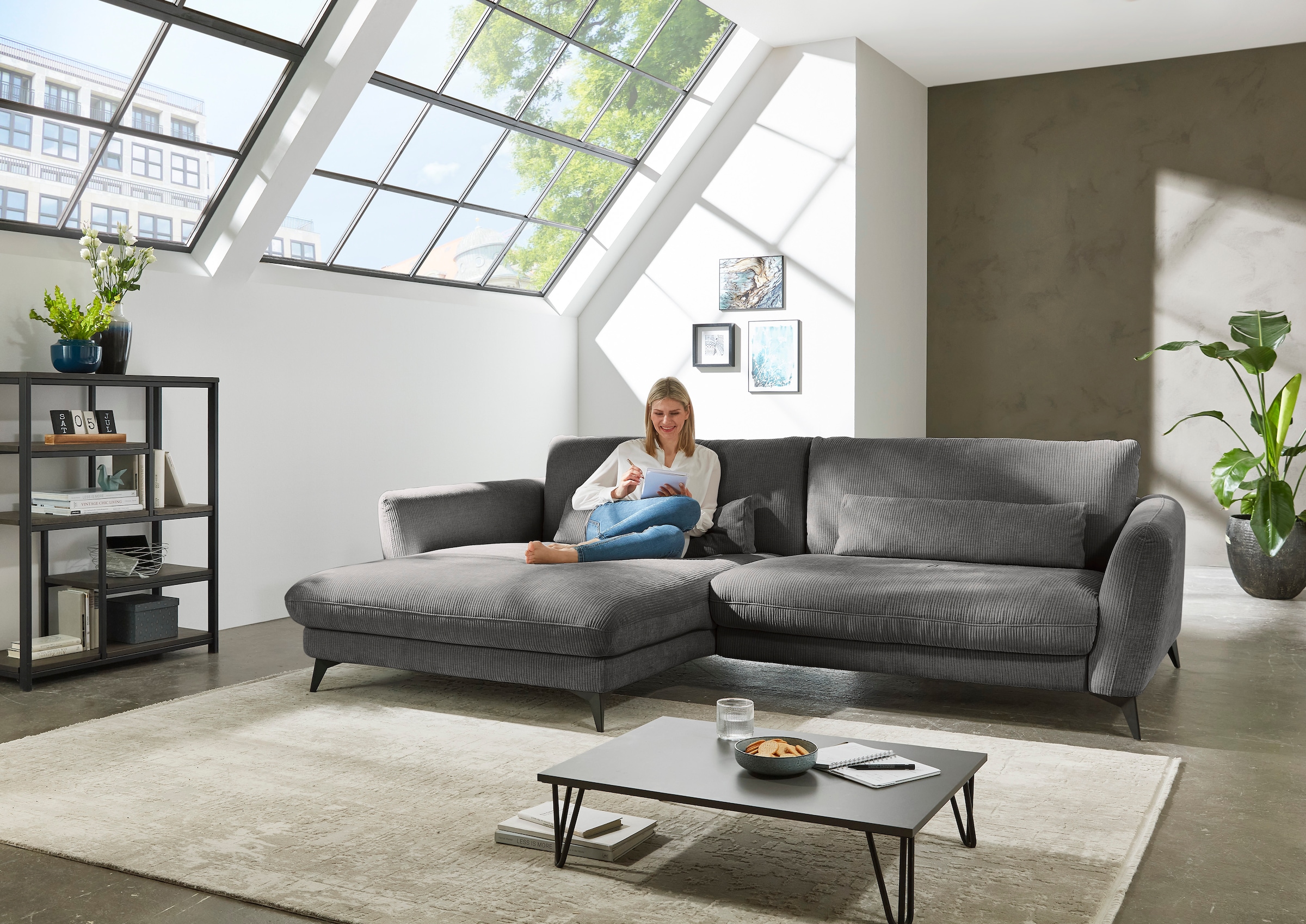 Die PlanBar Ecksofa "MP-IN23149 L-Form" Kaltschaumpolsterung mit SoftSitz, günstig online kaufen