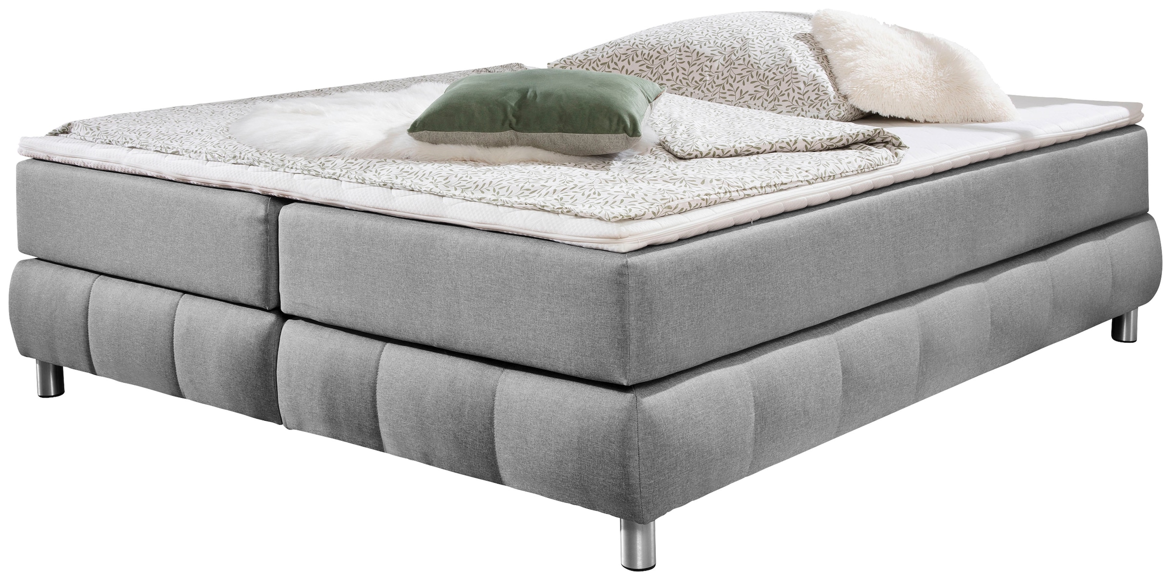 2. Bild von andas Boxspringbett »Salo«, Ohne Kopfteil, inkl. Topper, auch in Überlänge 220 cm