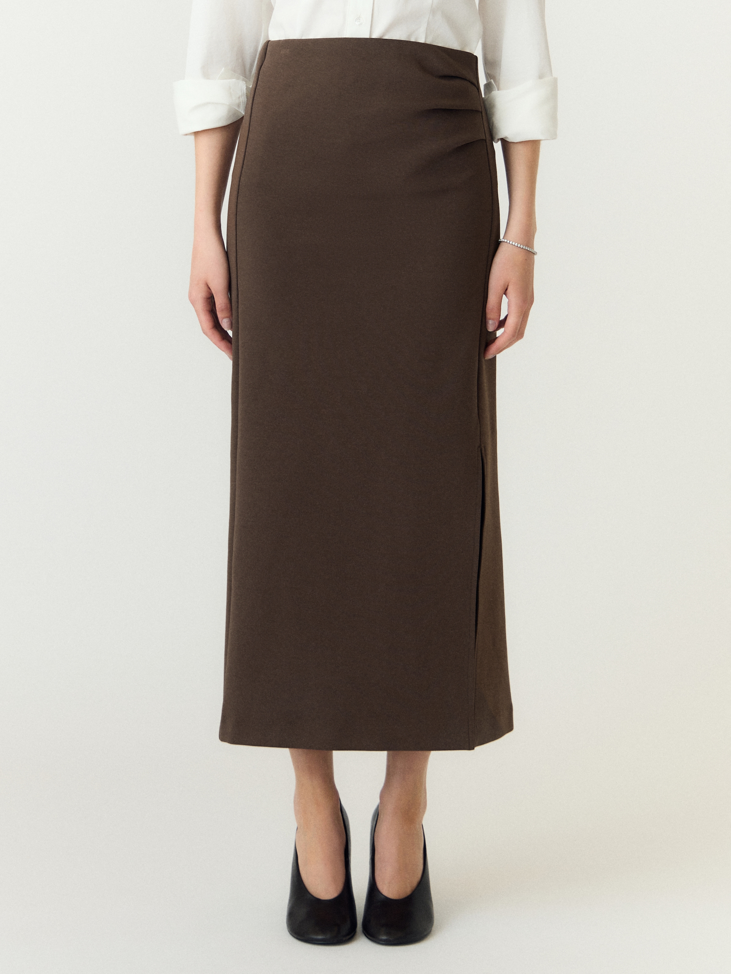 Y.A.S Maxirock »YASPINA HW LONG SKIRT NOOS« Baumwollmischung, high waist