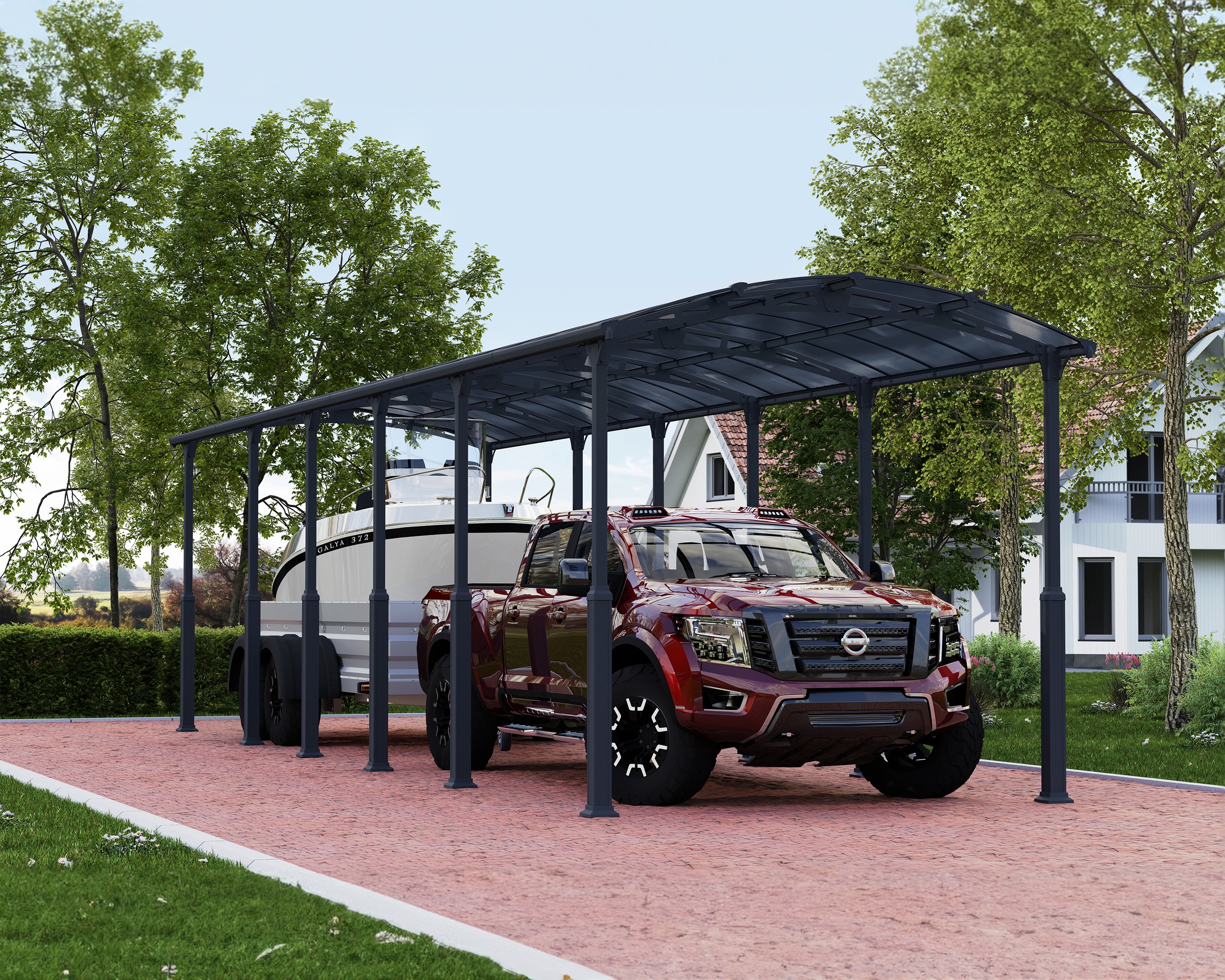Palram - Canopia Einzelcarport »Alpine« Aluminium 319 cm Anthrazit wartungs günstig online kaufen