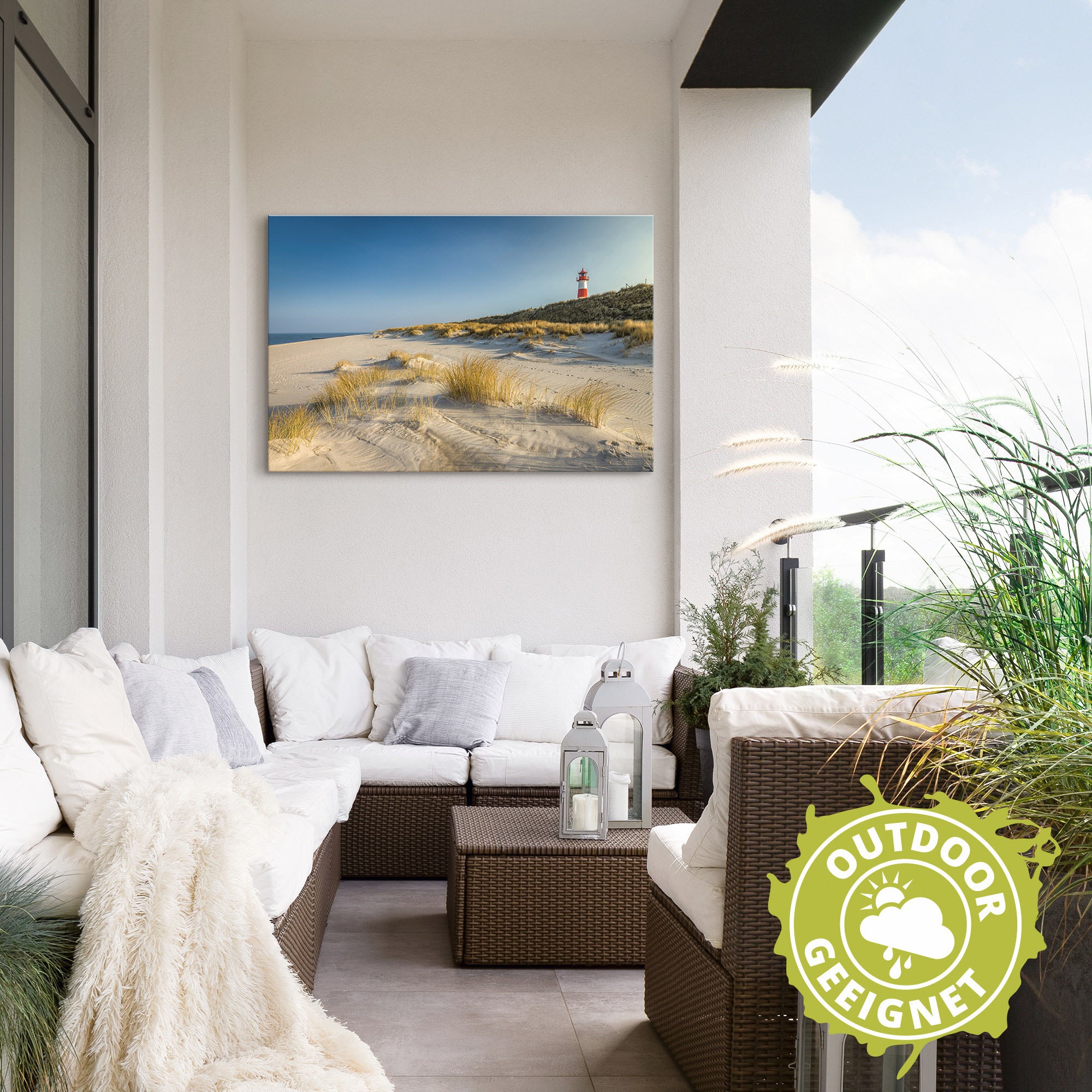 Artland Wandbild »Leuchtturm List-Ost Ellenbogen-Halbinsel«, Strandbilder, (1 St.), als Alubild, Outdoorbild, Leinwandbild, Poster in verschied. Größen