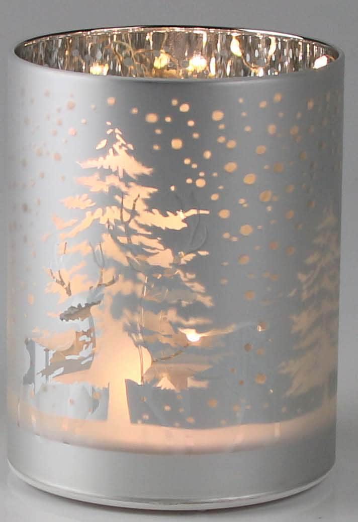 AM Design LED Windlicht, Weihnachtsdeko, mit weihnachtlichen Elementen
