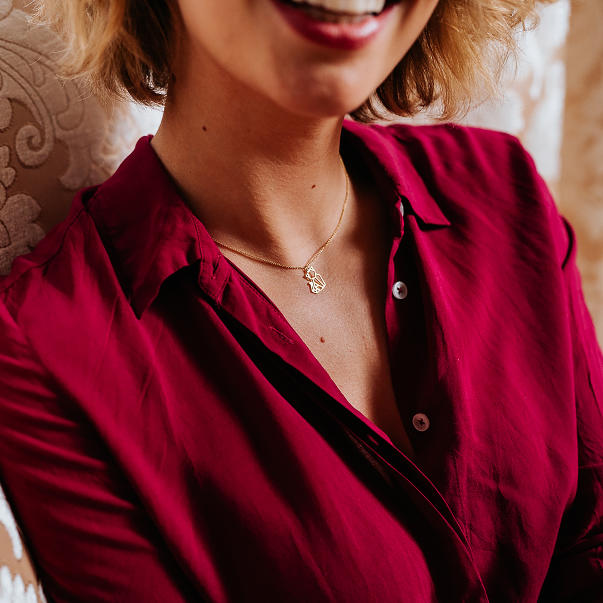 Julie Julsen Kette mit Anhänger »925/- Sterling Silber vergoldet Katze«