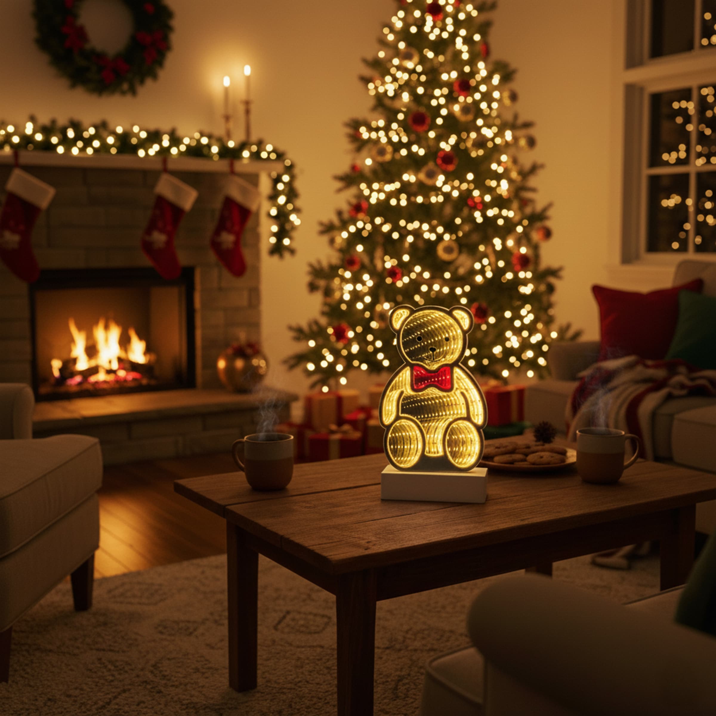 my home LED Dekofigur »Evaya« LED-Modul Warmweiß Infinity Effekt, Weihnachtsdeko für Innen, beidseitig beleuchte