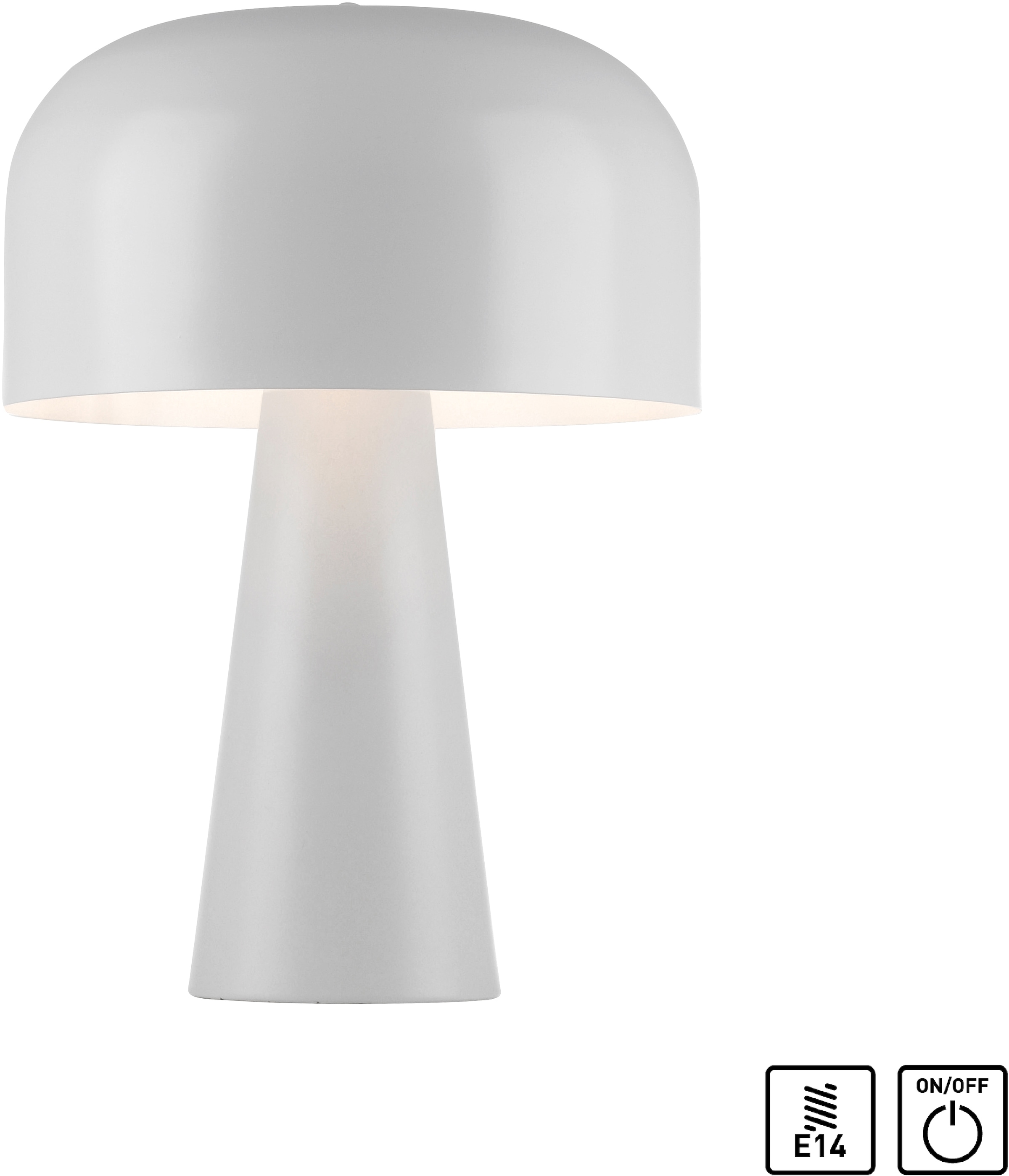 andas Tischleuchte Tischlampe Raten »Rue mit Olier«, auf bestellen Pilzlampe Schnurschalter