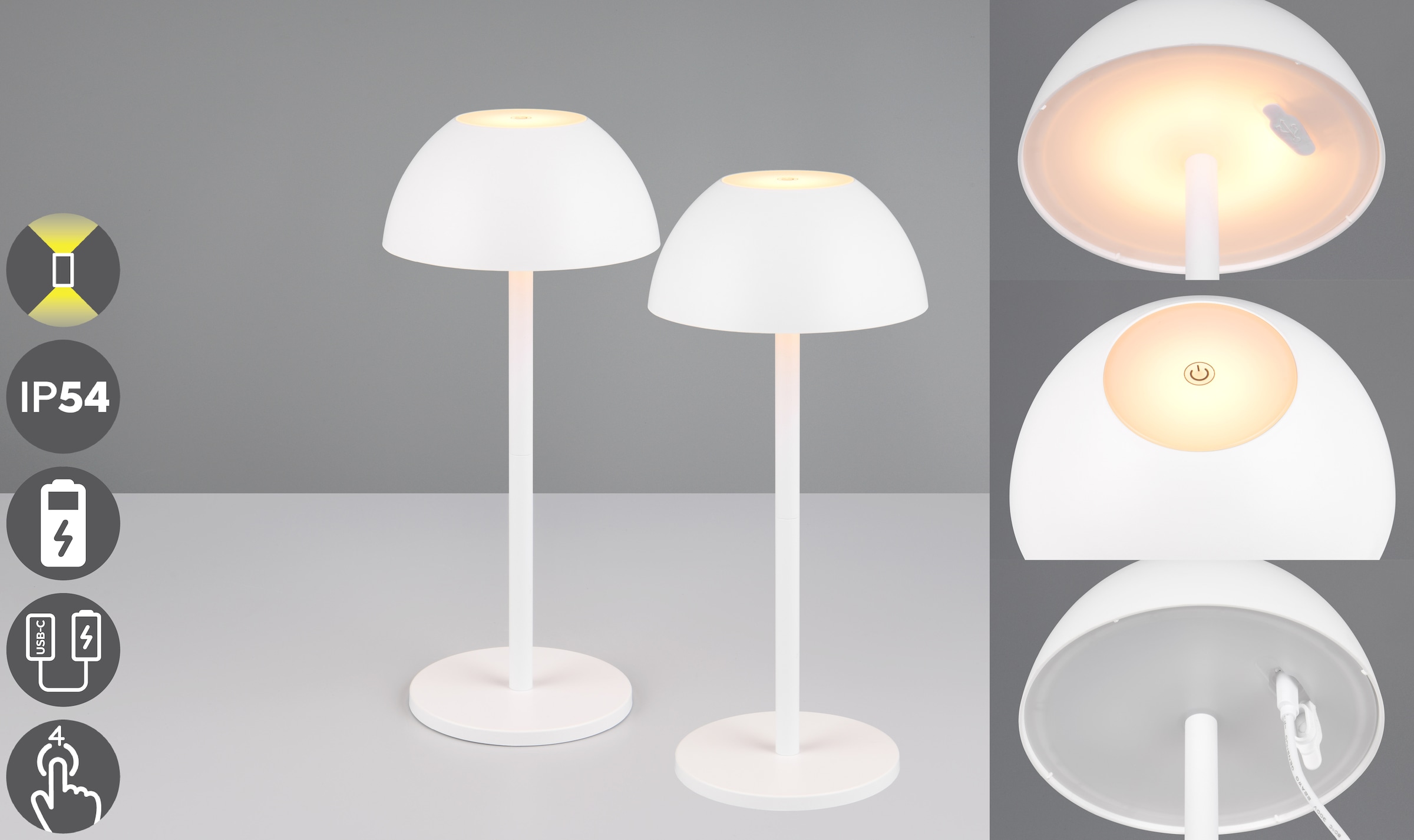 my home LED Außen-Tischleuchte »Abbey Tischleuchte 2er-Set«, 1 flammig, Leu günstig online kaufen