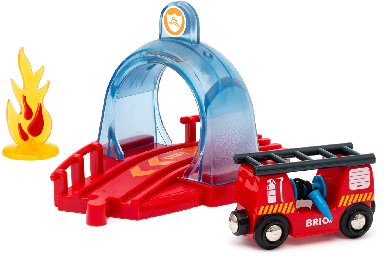 Spielzeug-Eisenbahn »BRIO® WORLD, Smart Tech Sound Feuerwehreinsatz«, FSC® - schützt...
