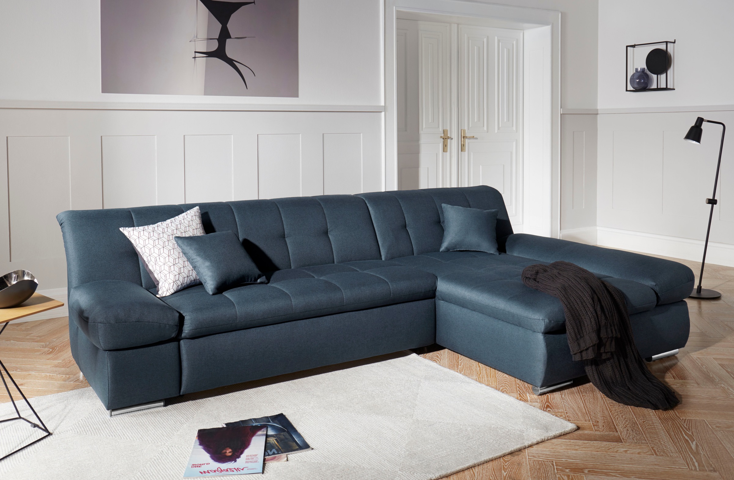 DOMO collection Ecksofa »Mona L-Form«, wahlweise mit Bettfunktion
