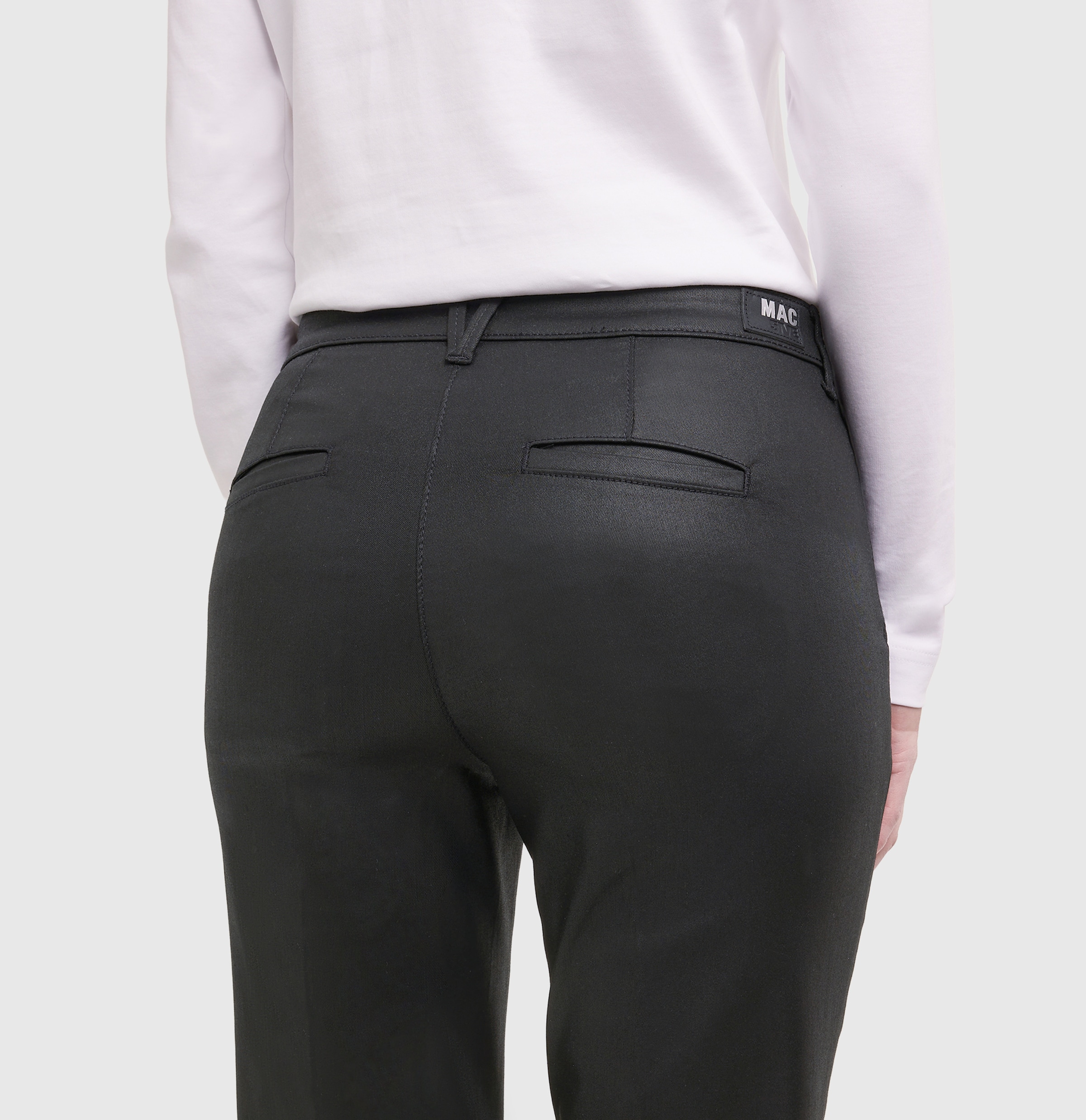 MAC Chinohose »CHINO turn up«  Leder-Optik