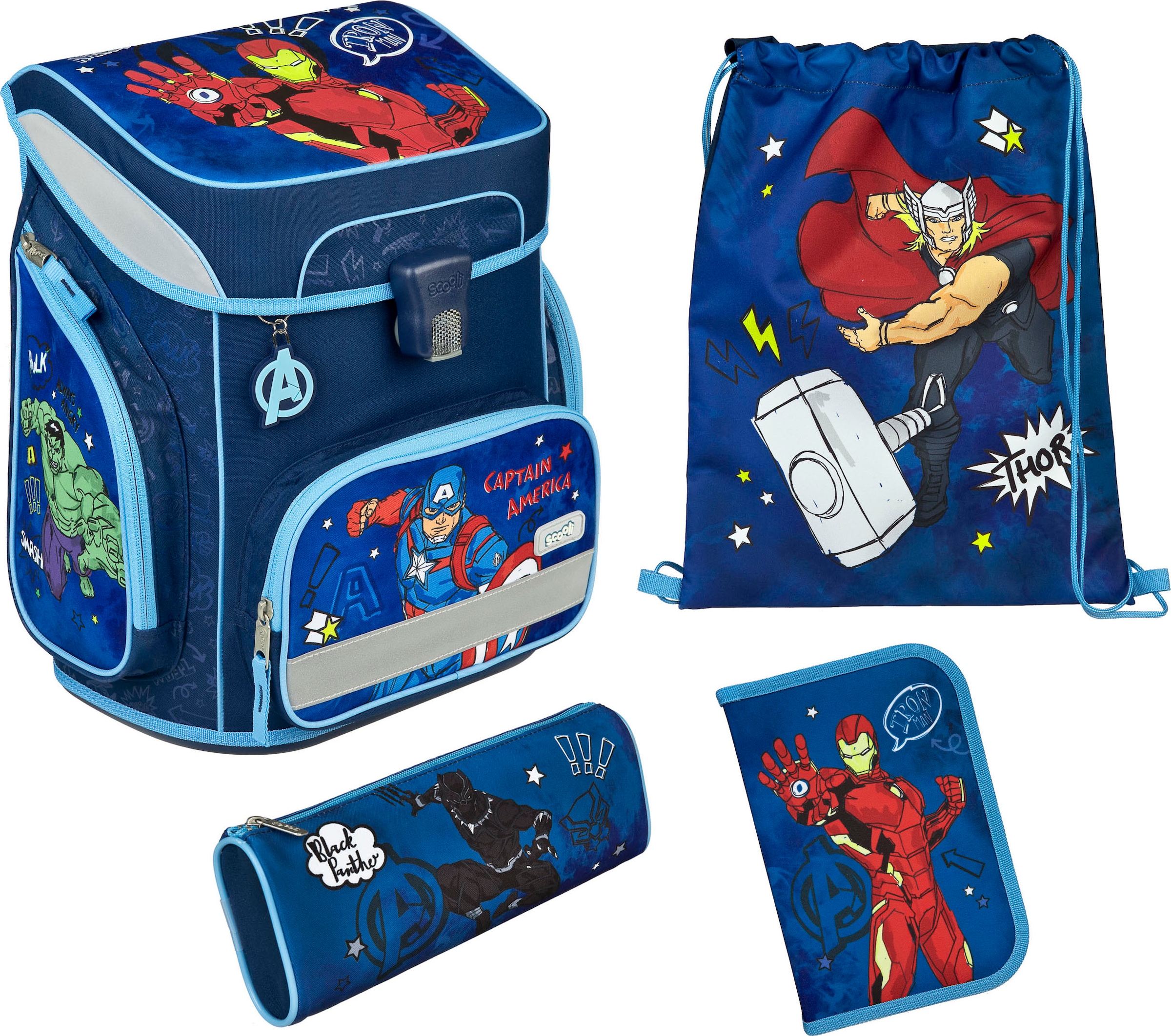 SCOOLI Schulranzen »EasyFit, Avengers« Reflektoren Avengers