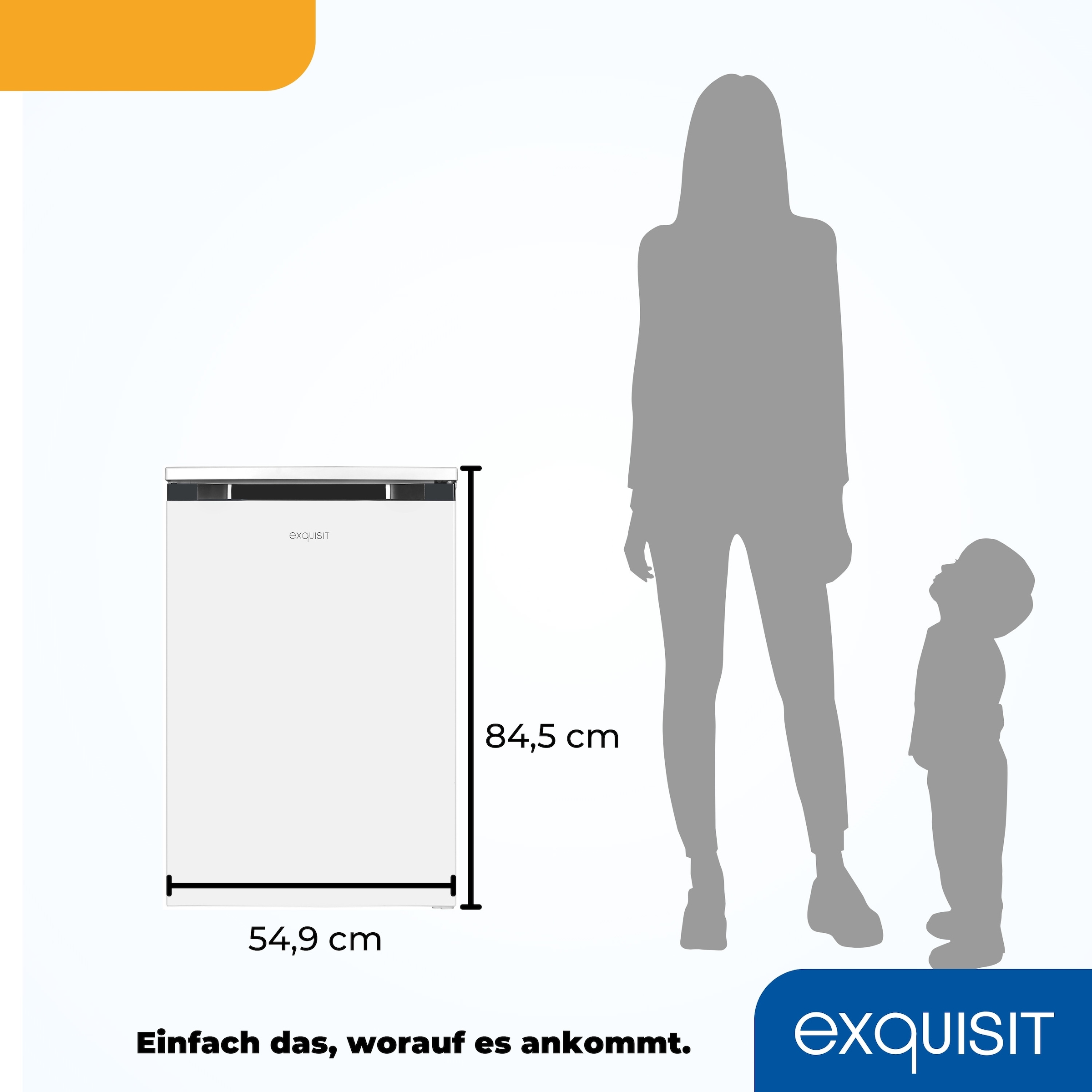 exquisit Kühlschrank KS15-4-051C weiss »KS15-4-051C weiss« 84,5 cm hoch 54,9 cm breit